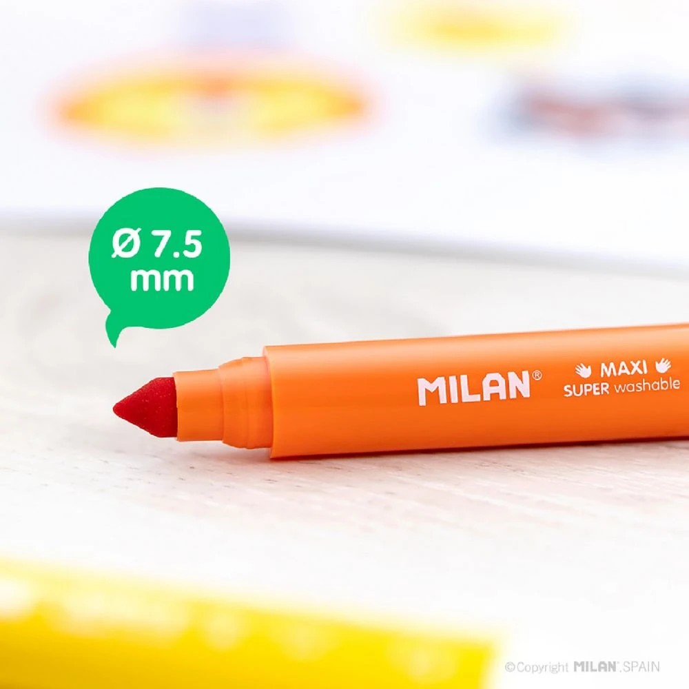 3 Milan Super Washable Maxi Fibre Pens 12 Pack, 3 of 5