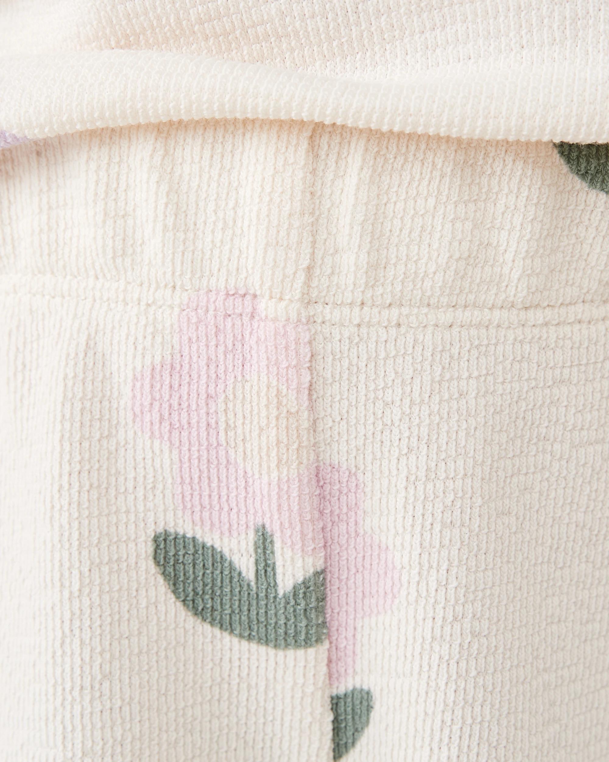 3 Slub Jacquard Pants Bge Floral, 3 of 6