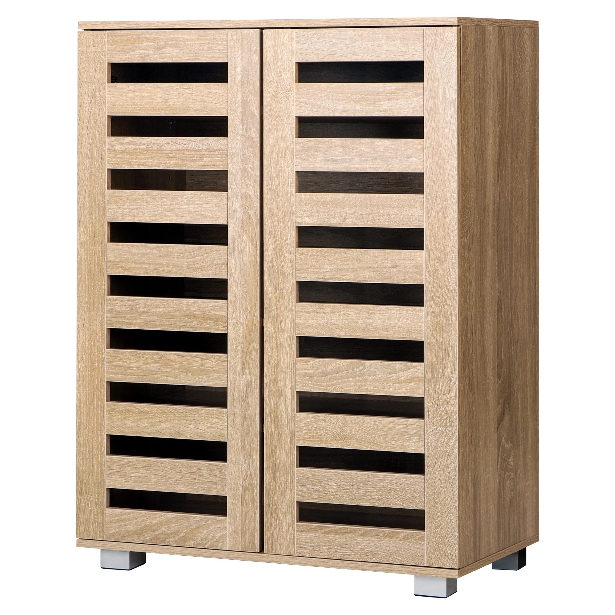 1 Alfordson Shoe Cabinet Organiser Storage Rack Drawer Shelf 21 Pairs - Wood, 1 of 10