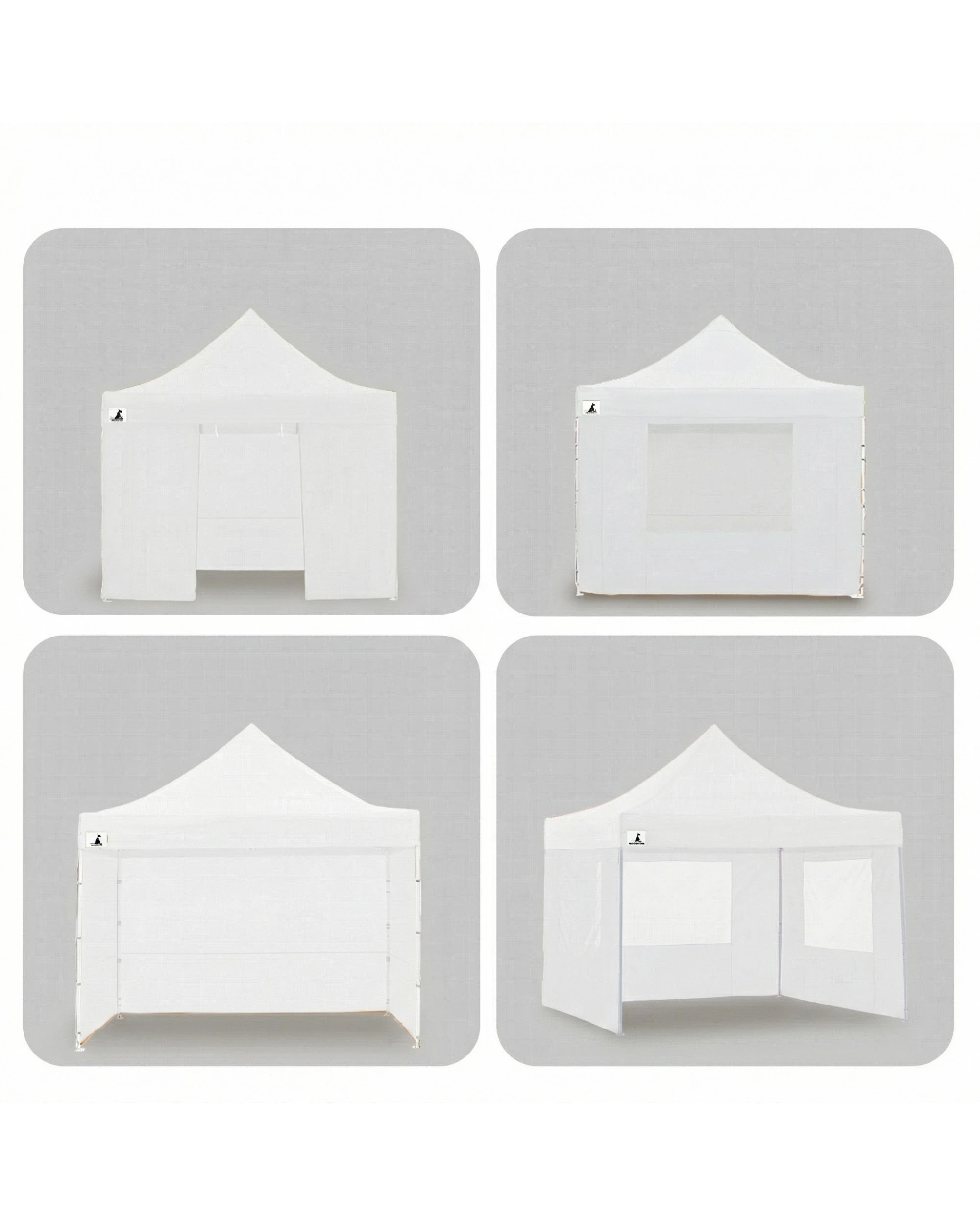 2 Wallaroo 3m x3m Outdoor Gazebo Folding Party Tent Marquee Canopy Camping Beach - White, 2 of 7