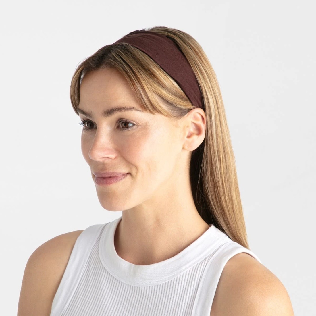 4 2 Pack Stretch Headband - Brown and Beige, 4 of 5