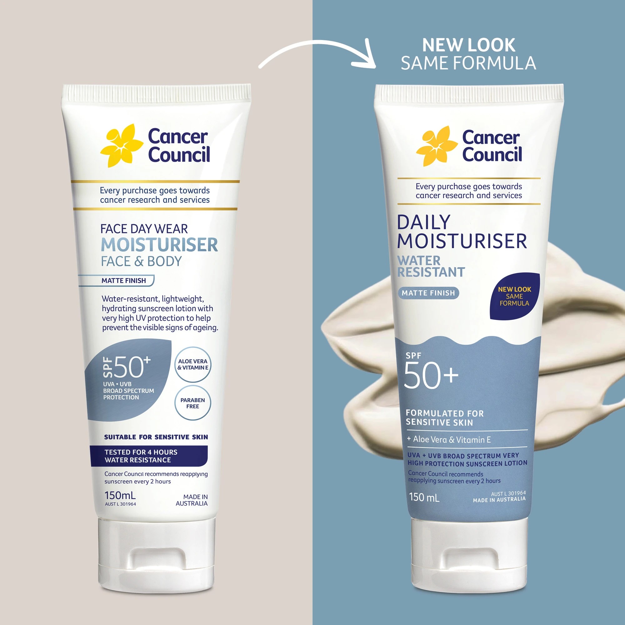 3 Cancer Council SPF50+ Daily Moisturiser 150ml - Aloe Vera and Vitamin E, 3 of 3