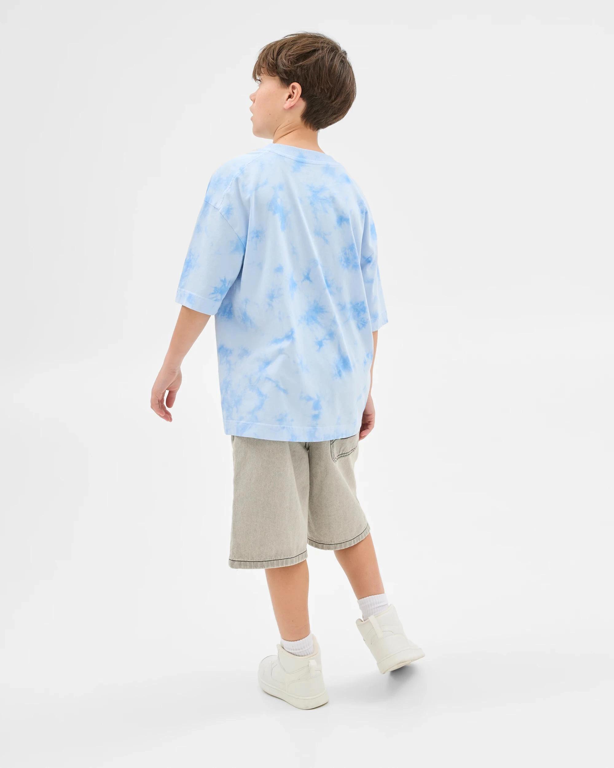 3 Target Australian Cotton Oversized Washed T-Shirt BLUE, 3 of 5