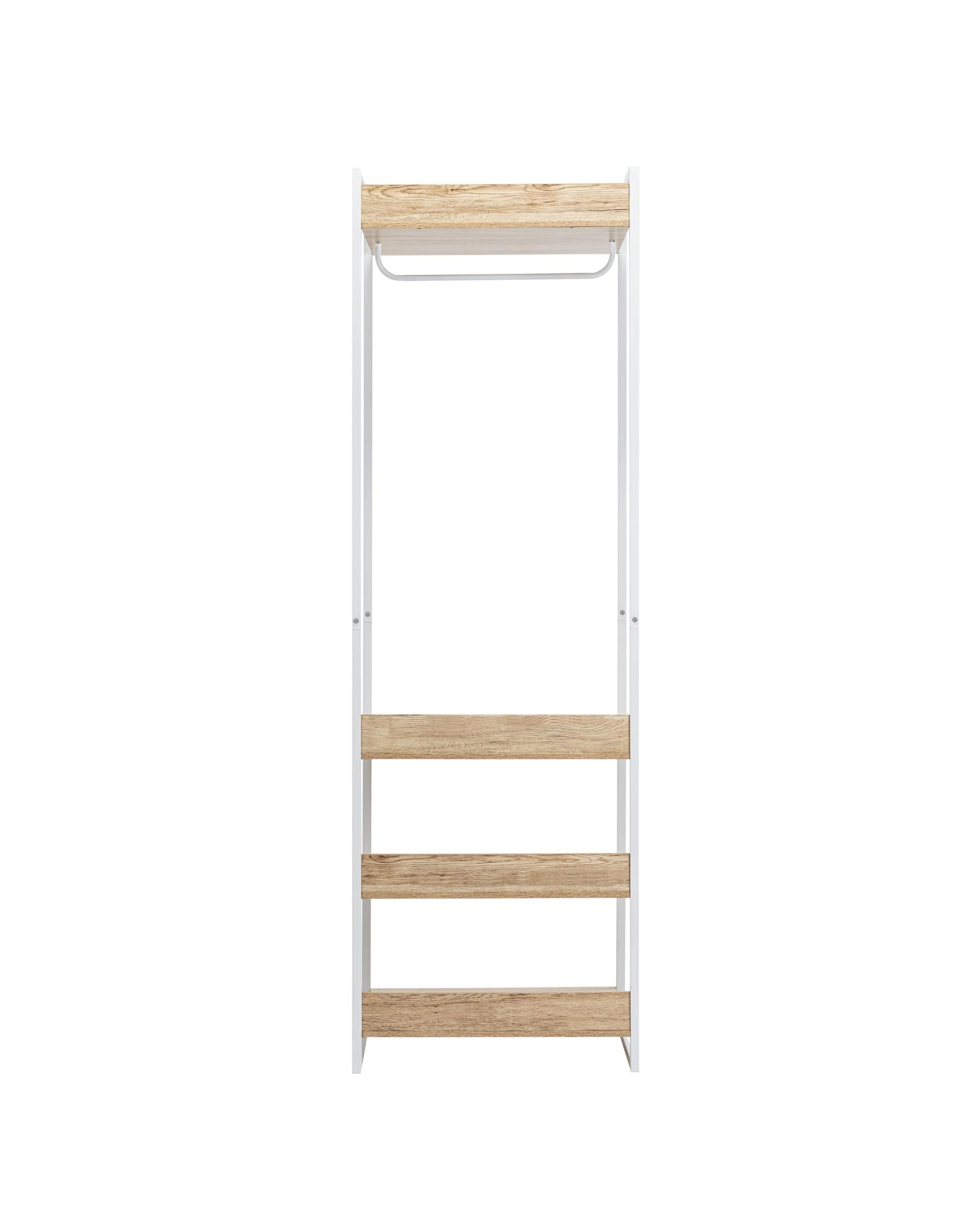 6 Kodu Open Wardrobe Clothes Hanger Shelving - White, 6 of 10