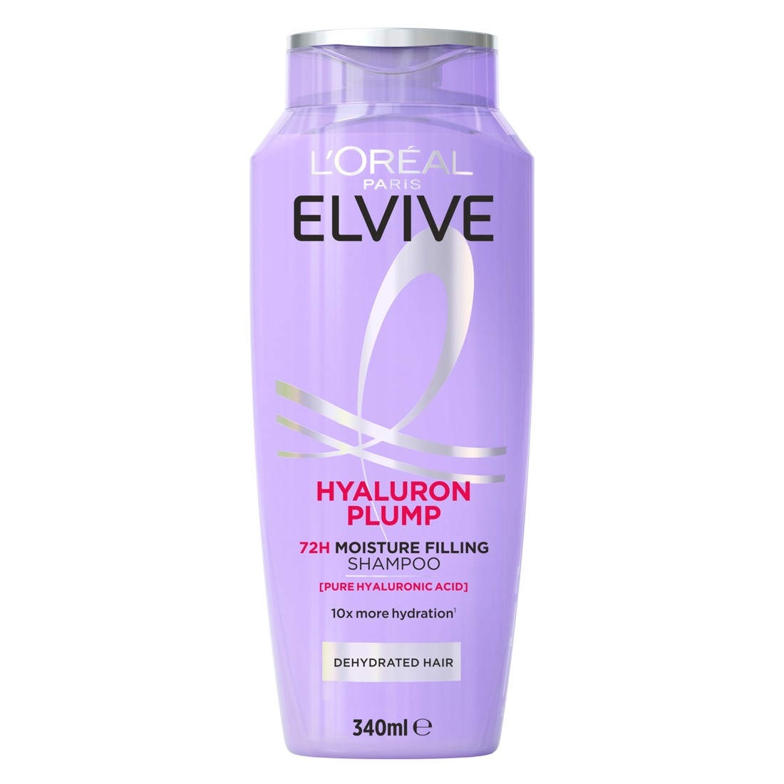 1 L'Oreal Paris Elvive Hyaluron Plump 72H Moisture Filling Shampoo 340ml - Pure Hyaluronic Acid, 1 of 6