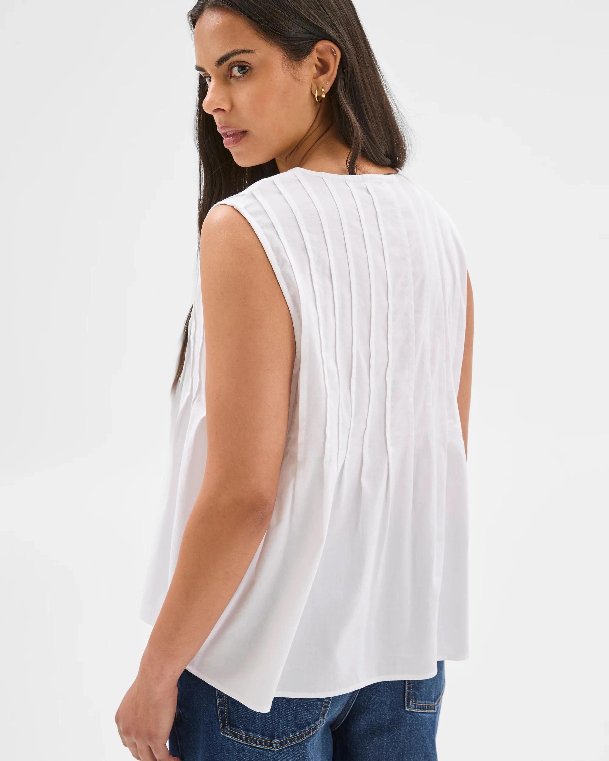 7 Target Pintuck Tank Top WHITE, 7 of 7