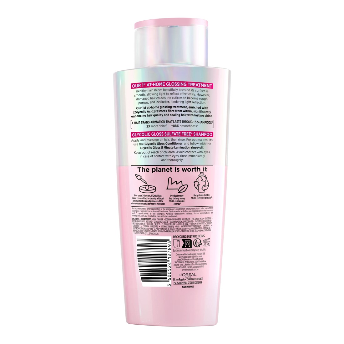 2 L'Oreal Paris Elvive Glycolic Gloss Shampoo 200ml - 2% Gloss Complex with Glycolic Acid, 2 of 8