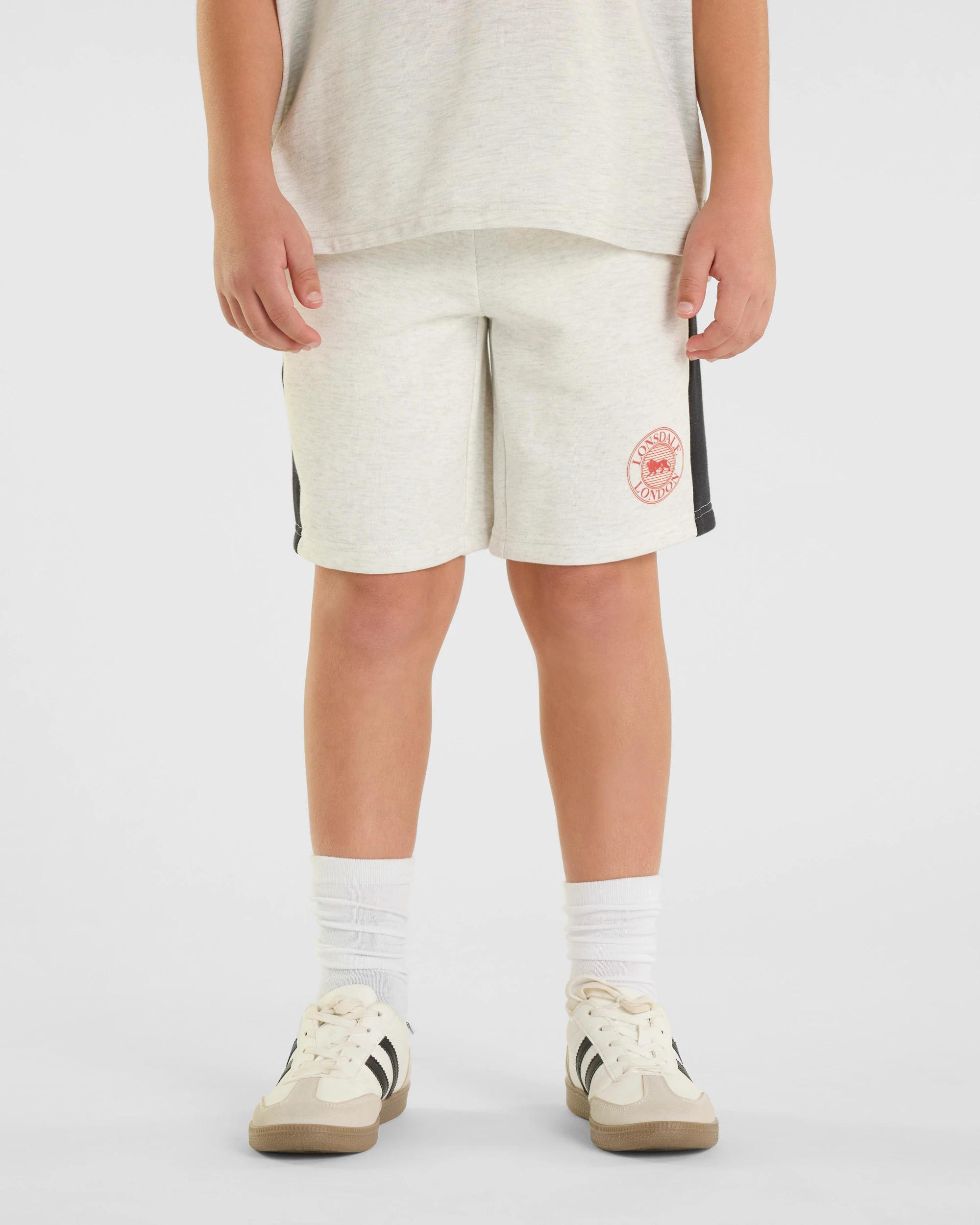 3 Varsity Shorts - Lonsdale London OATMEAL MARLE, 3 of 5