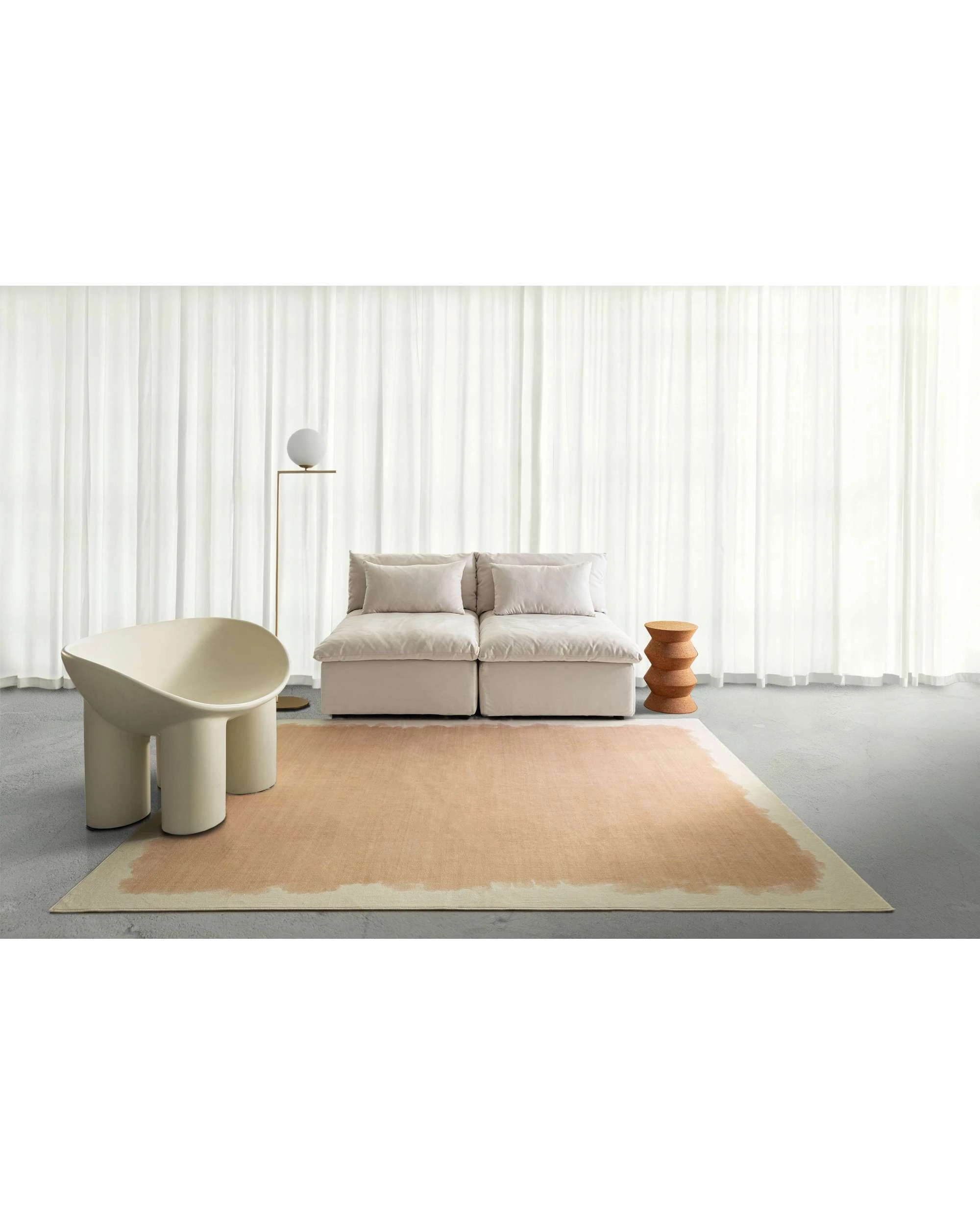 2 Loopsie Brindis Printed Washable Rug - Beige, 2 of 8