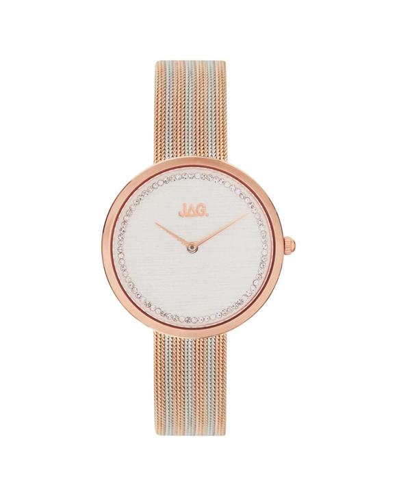 JAG Tegan Women's White Alloy Watch 34mm Silver Rose Gold Stainless Steel Band
