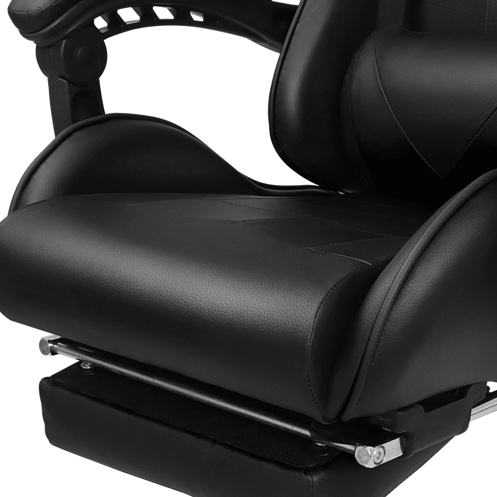 8 Alfordson Gaming Chair Office Executive Racing Footrest Seat Leather - Black, 8 of 10