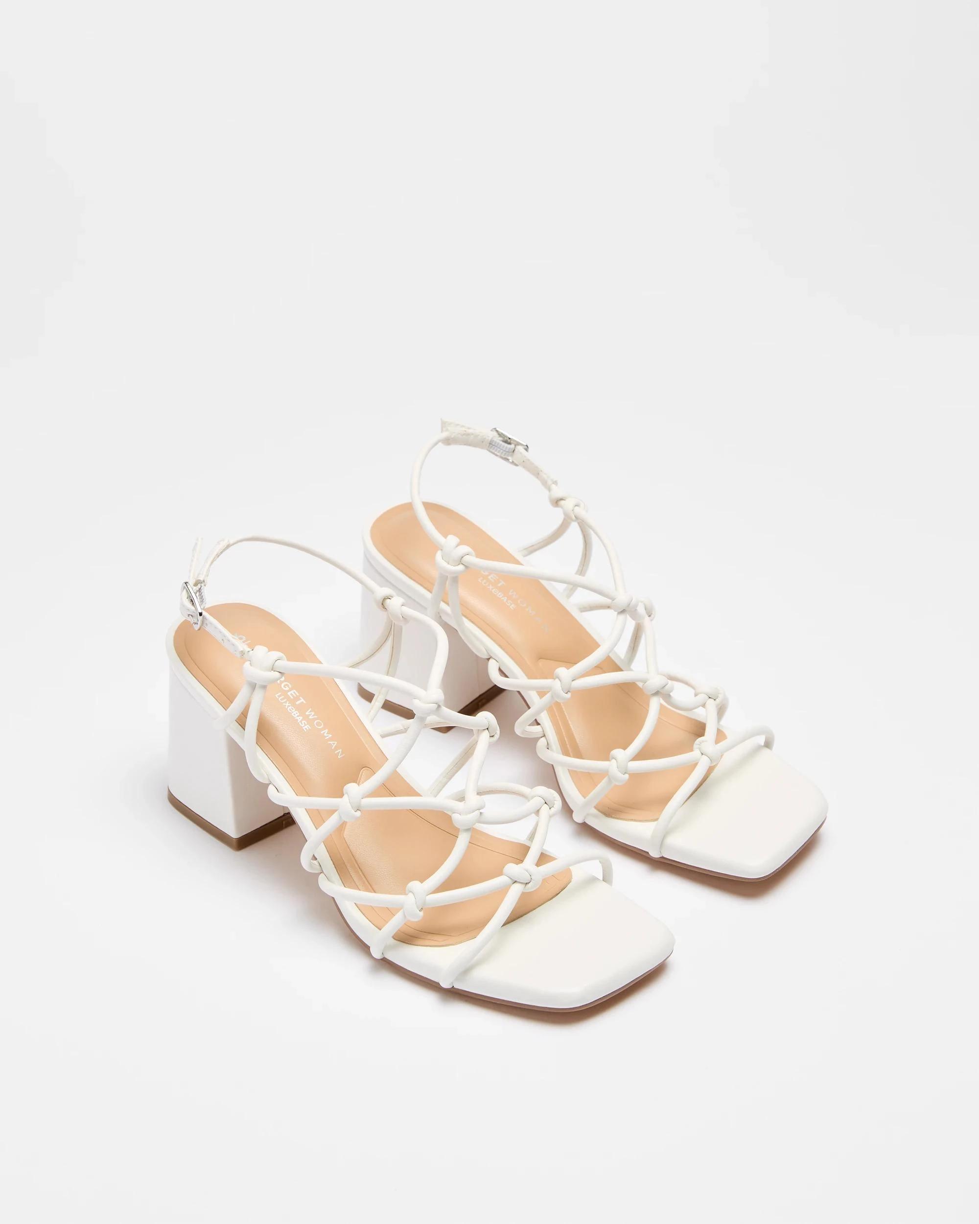 3 Target Womens Strappy Mid Heel - Sarry WHITE, 3 of 3