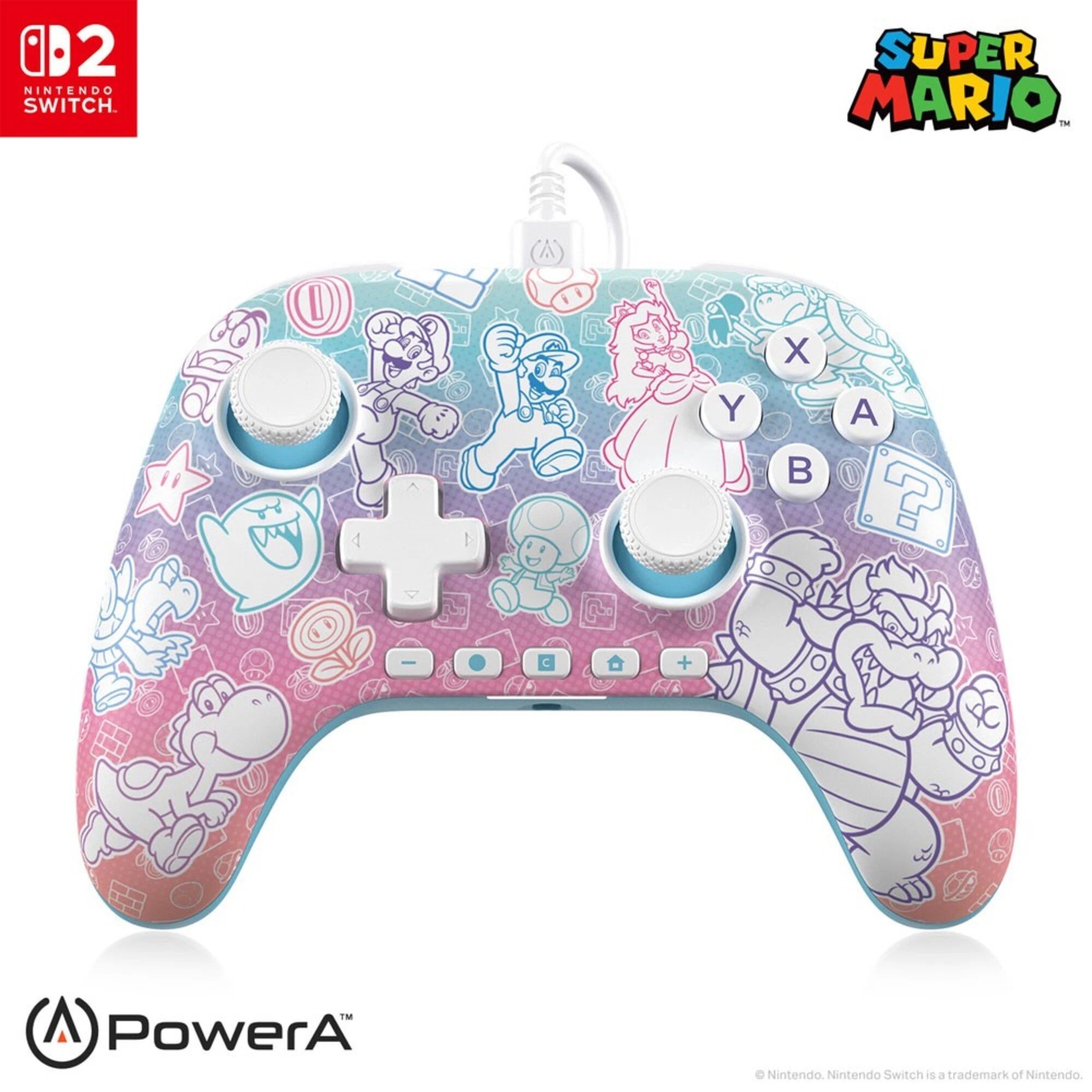 2 PowerA - Advanced Wired Controller for Nintendo Switch 2 - Mushroom Kingdom - Multi, 2 of 5