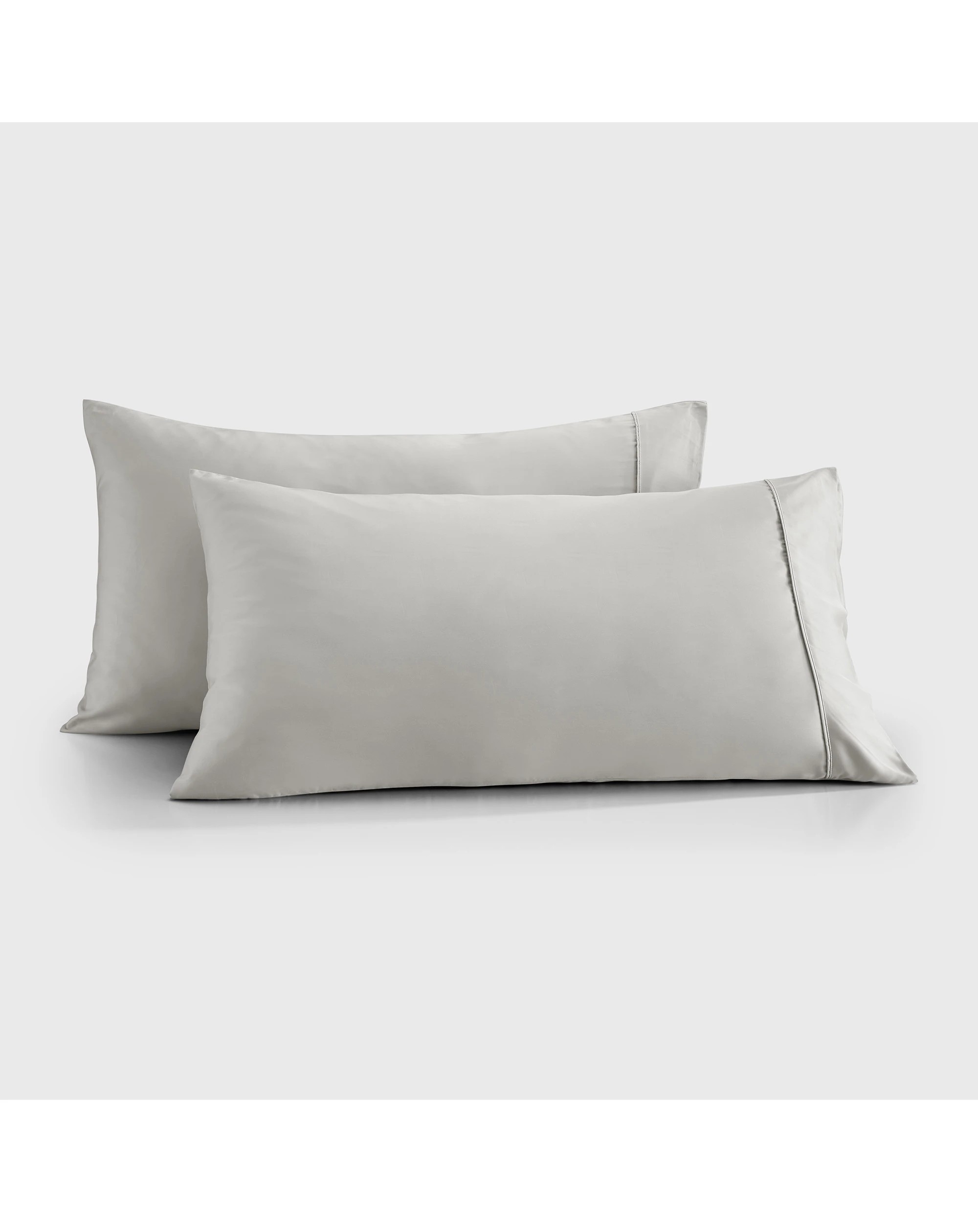 2 Natural Home 400TC 100% Bamboo Sateen King Pillowcase Twin Pack - Dove Grey, 2 of 4