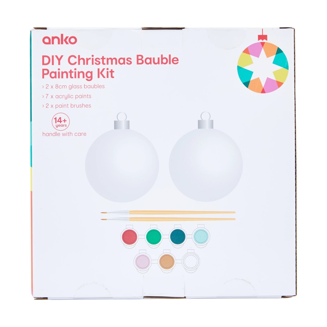 3 DIY Christmas Bauble Painting Kit, 3 of 3
