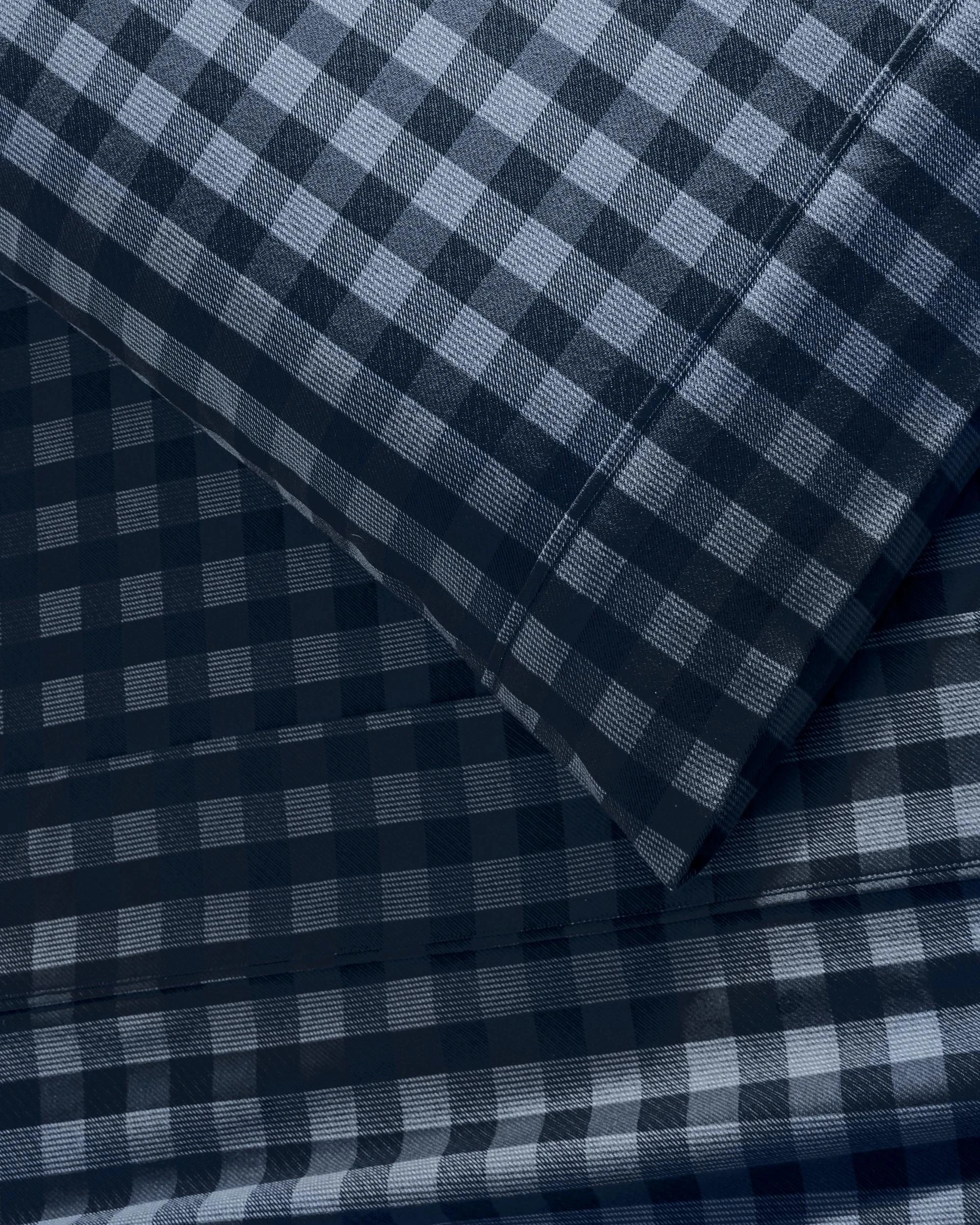 2 Target Knox Check Flannelette Sheet Set - Single Bed - Blue, 2 of 3