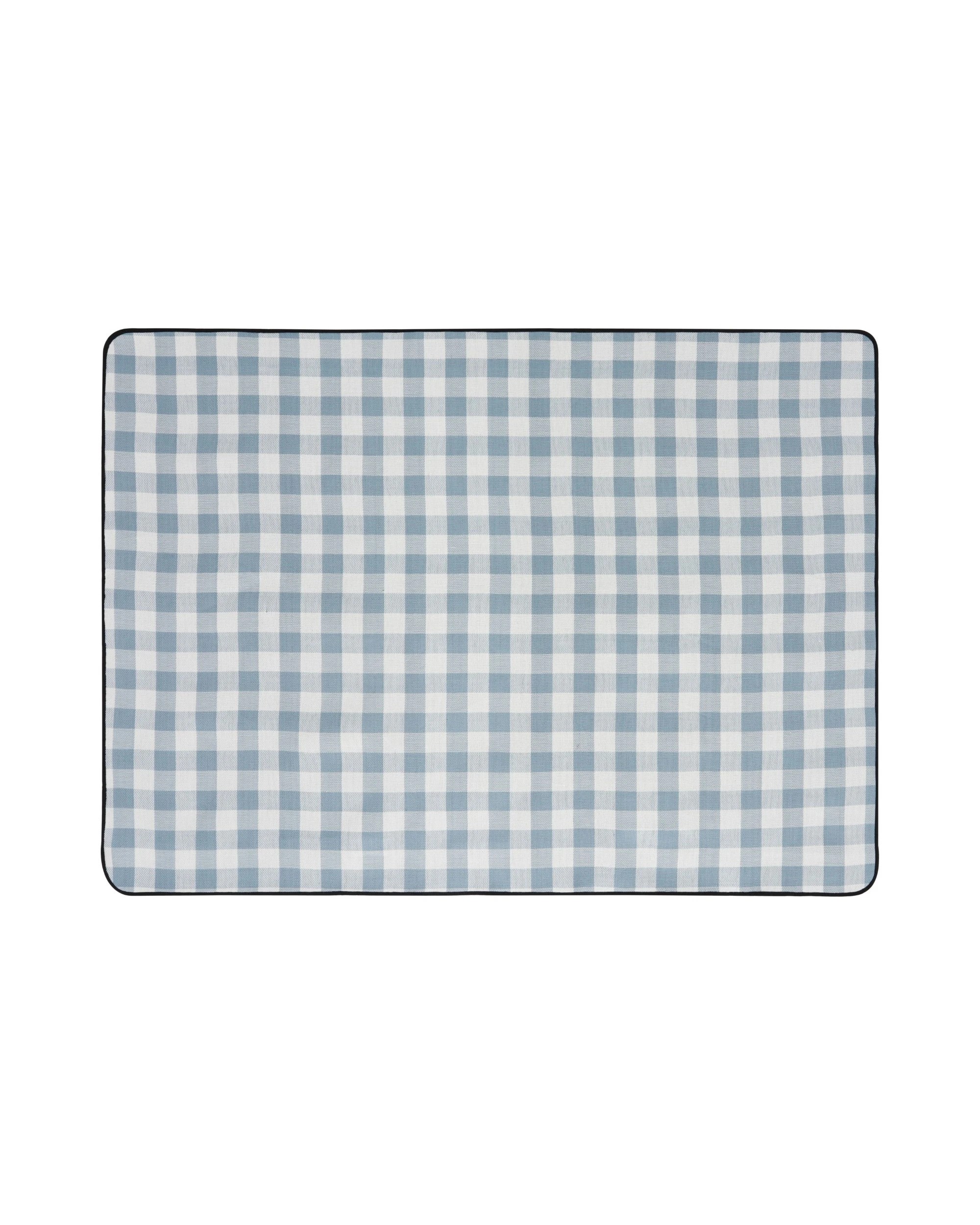 5 Sherwood Faux Linen Plaid Picnic Rug 200x150cm - Blue and White, 5 of 5