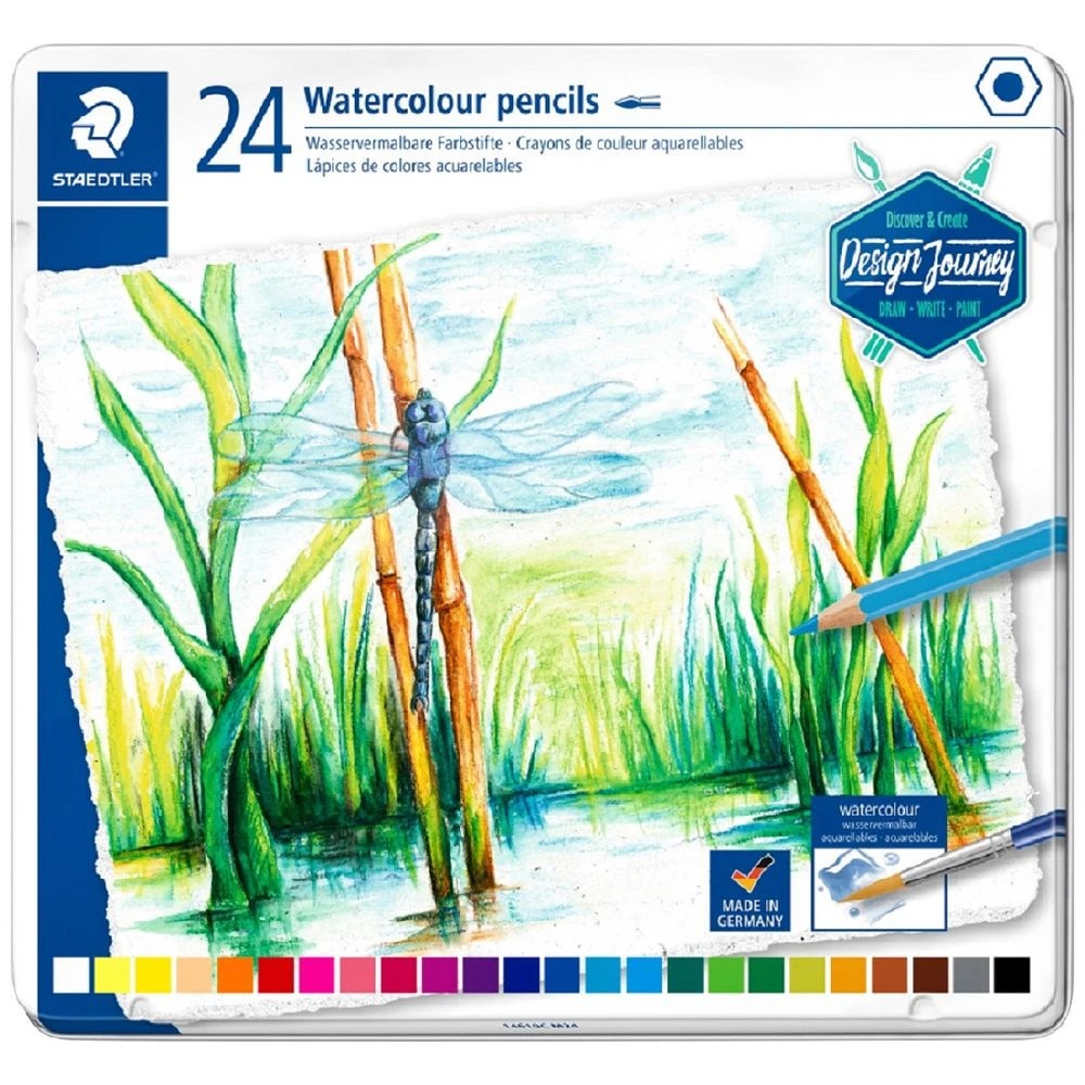 1 Staedtler Watercolour Pencils 24 Pack, 1 of 3