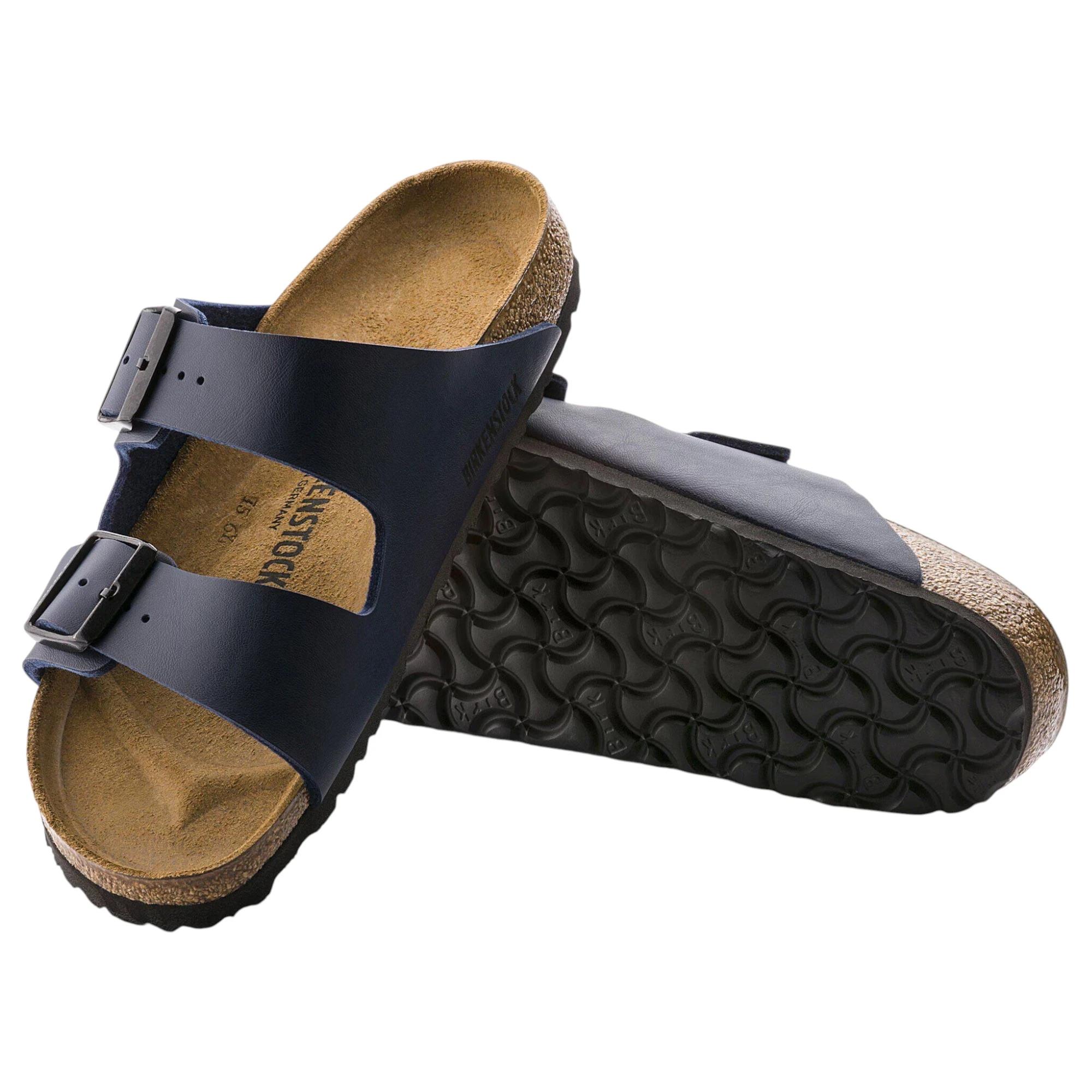 4 Birkenstock Unisex Arizona Birko-Flor Slip On Sandals BLUE, 4 of 8