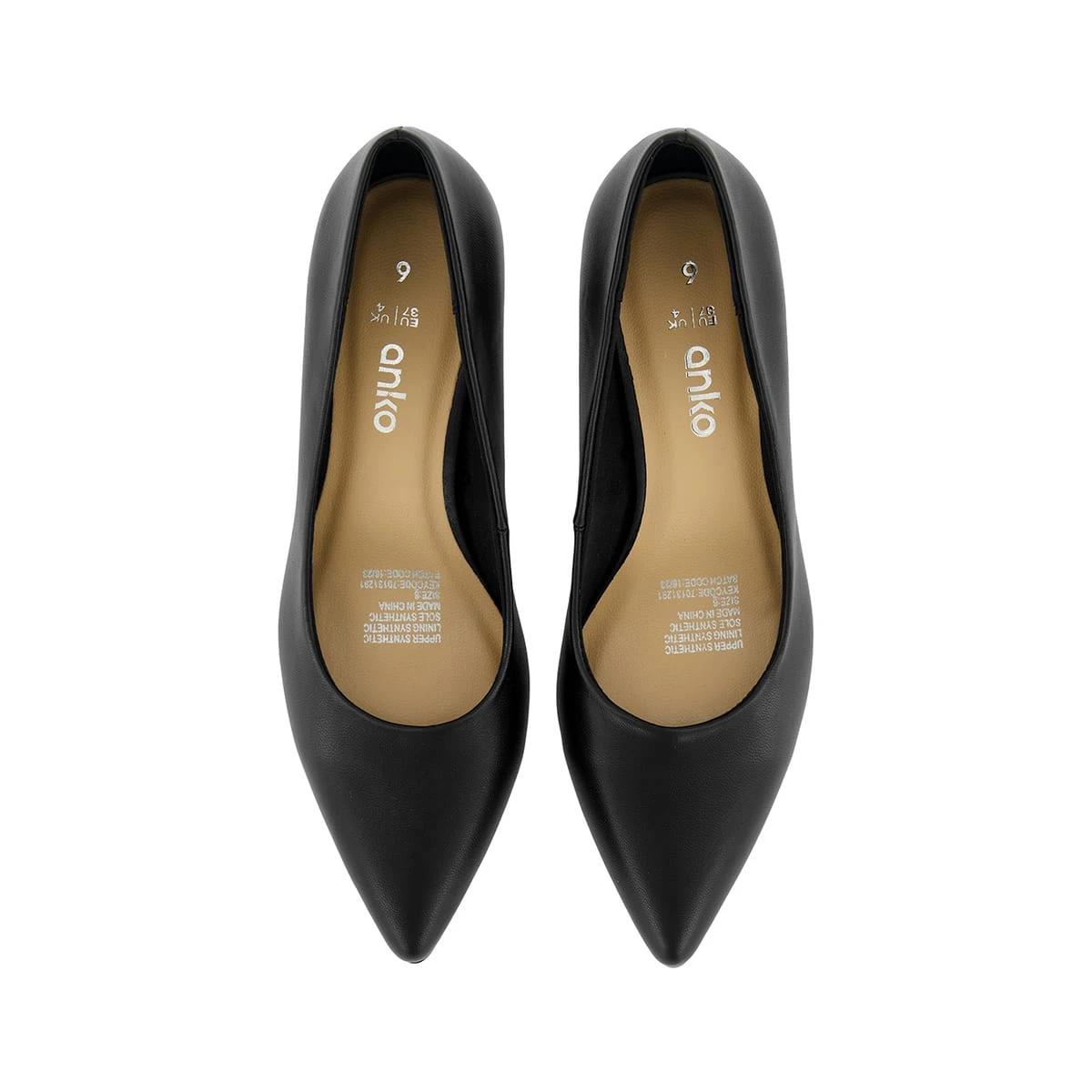 4 Mid Heel Court Shoes Black, 4 of 5