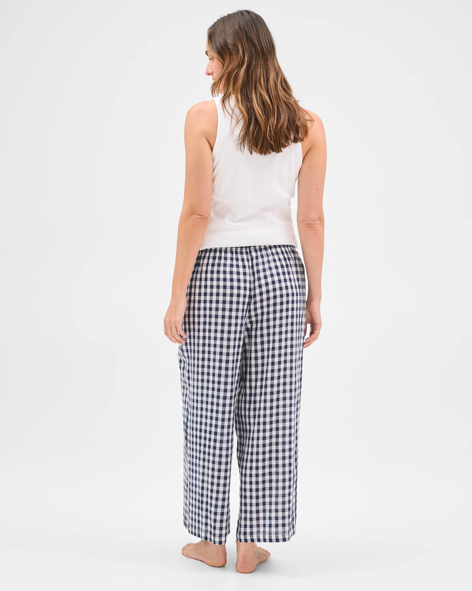 7 Target Woman 7/8 Length Sleep Pants NAVY GINGHAM, 7 of 7