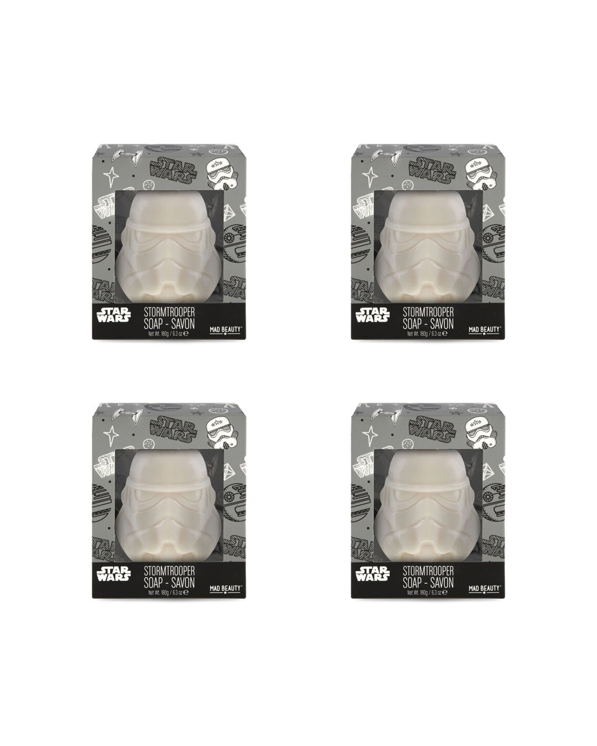 1 Star Wars 4PK Scented Soap on a Rope Storm Trooper 180g Cedarwood & Lime - White, 1 of 4