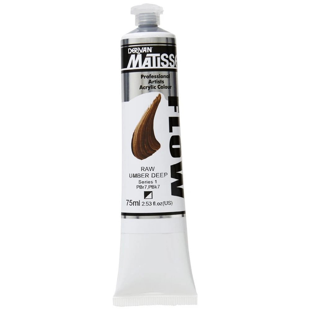 1 Derivan Matisse Flow Paint 75mL Raw Umber Deep S1, 1 of 2
