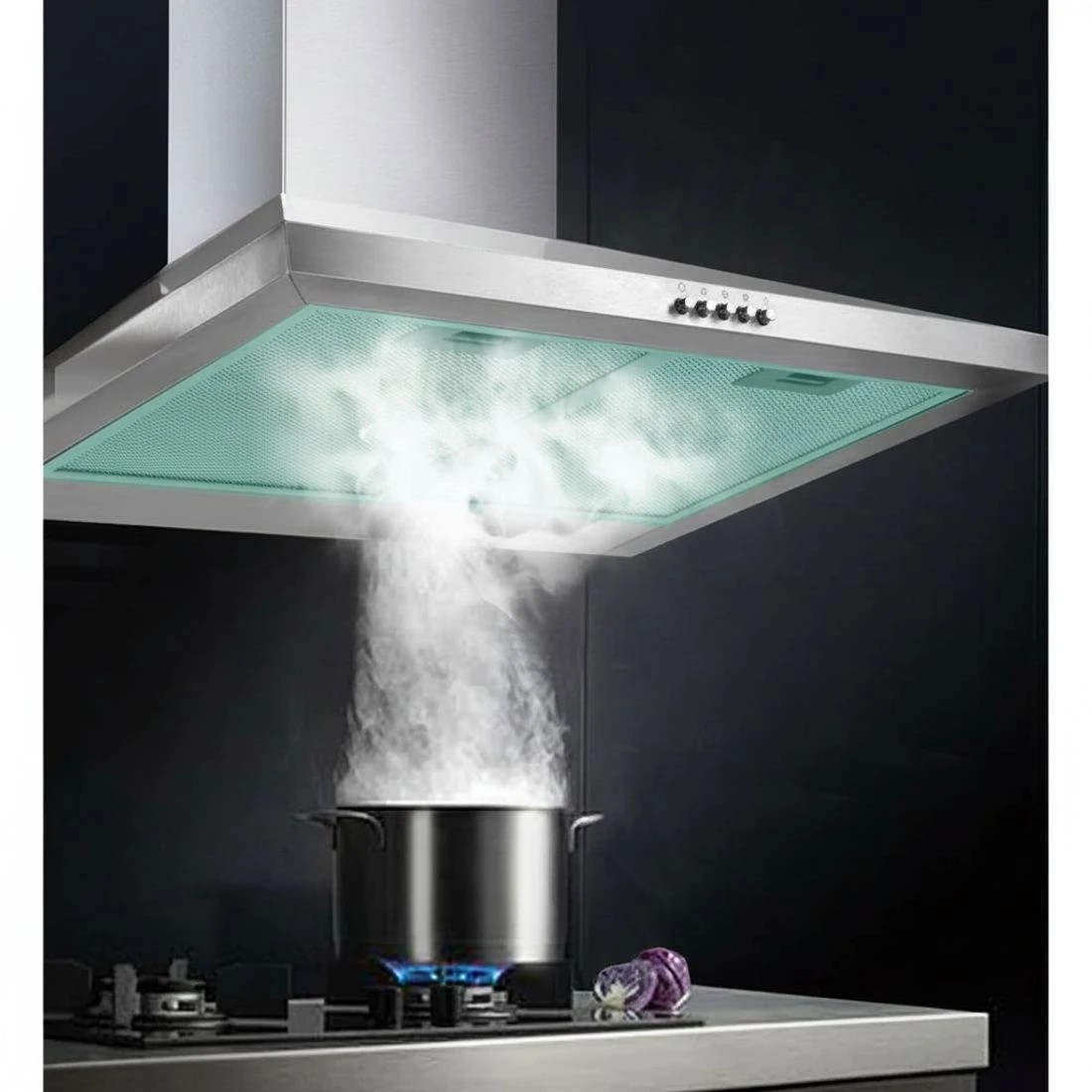 5 Devanti 600mm Range Hood 60cm Rangehood Stainless Steel - Silver, 5 of 6