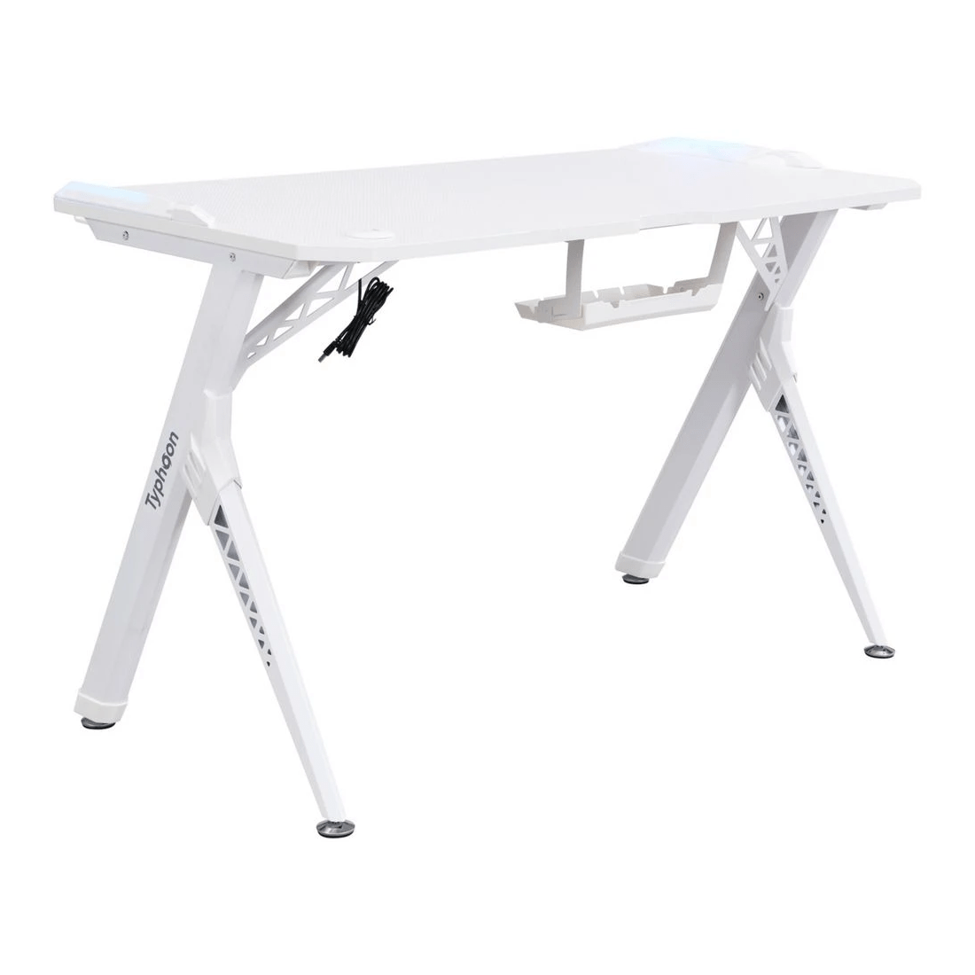2 Typhoon Viper Gaming Desk 1200mm White, 2 of 10