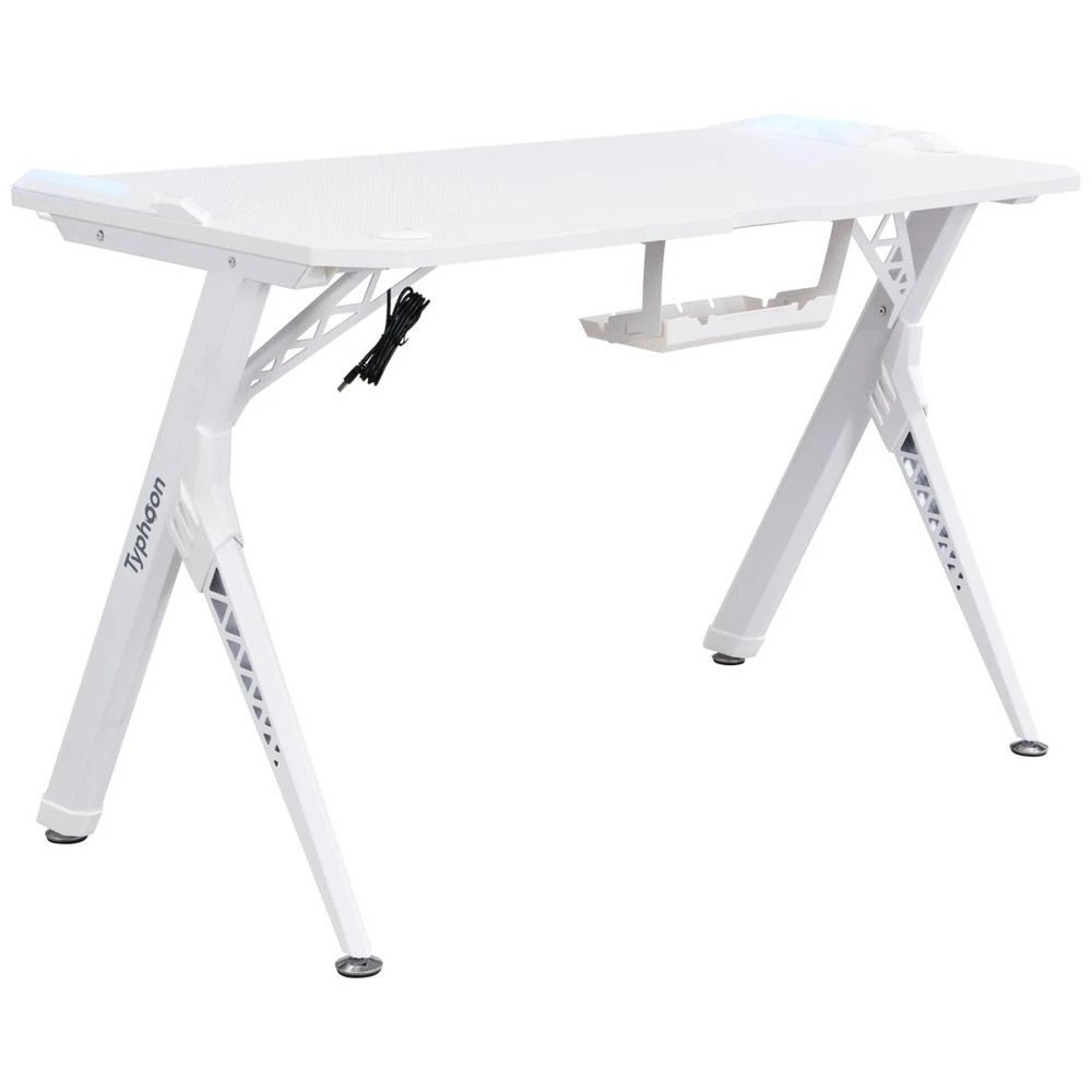 2 Typhoon Viper Gaming Desk 1200mm White Desks, Tables and Workstations, 2 of 10