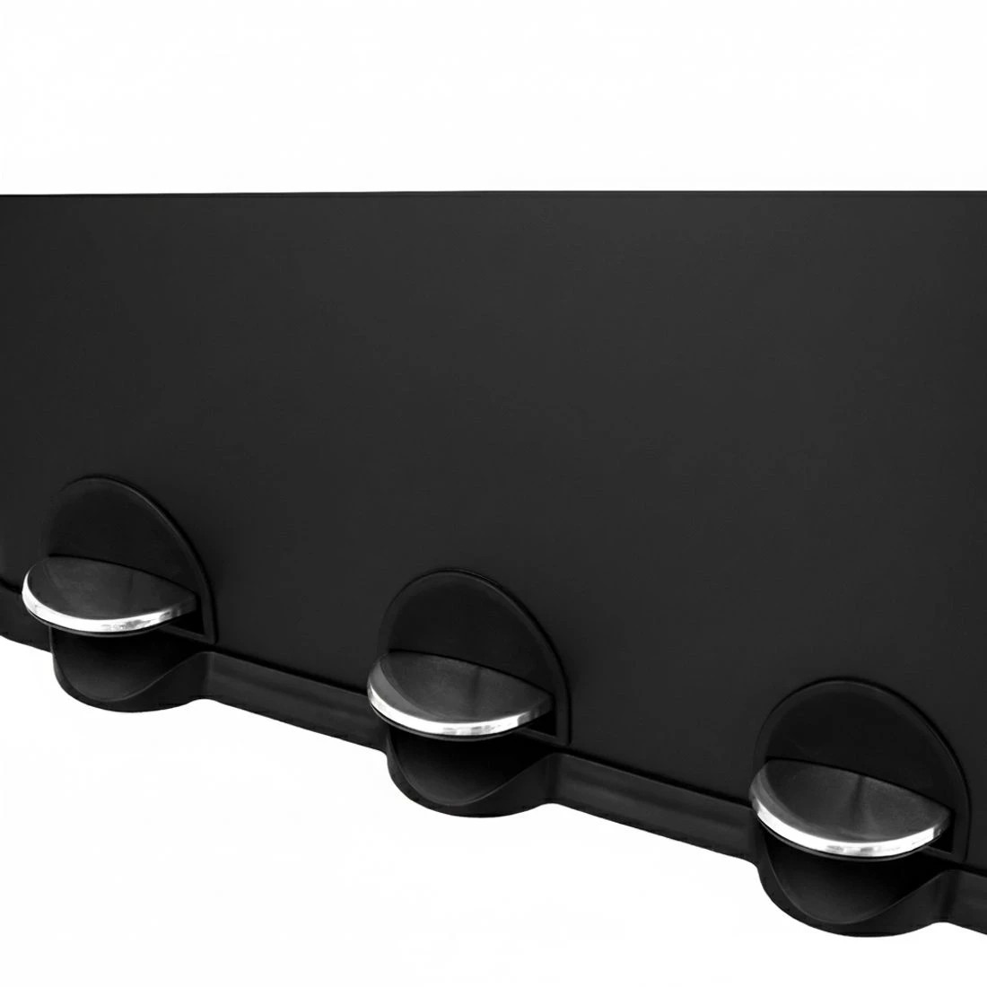 3 Cefito Pedal Bins Rubbish Bin Triple Compartments Waste Recycle Dustbins 45L - Black, 3 of 4