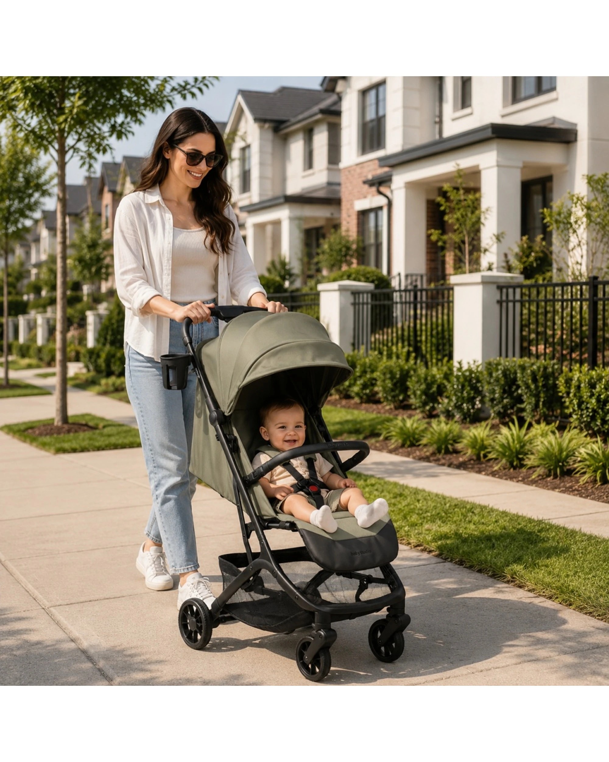 4 Babystudio Wings Travel Baby Stroller Ultra-Compact Lightweight - Green, 4 of 5