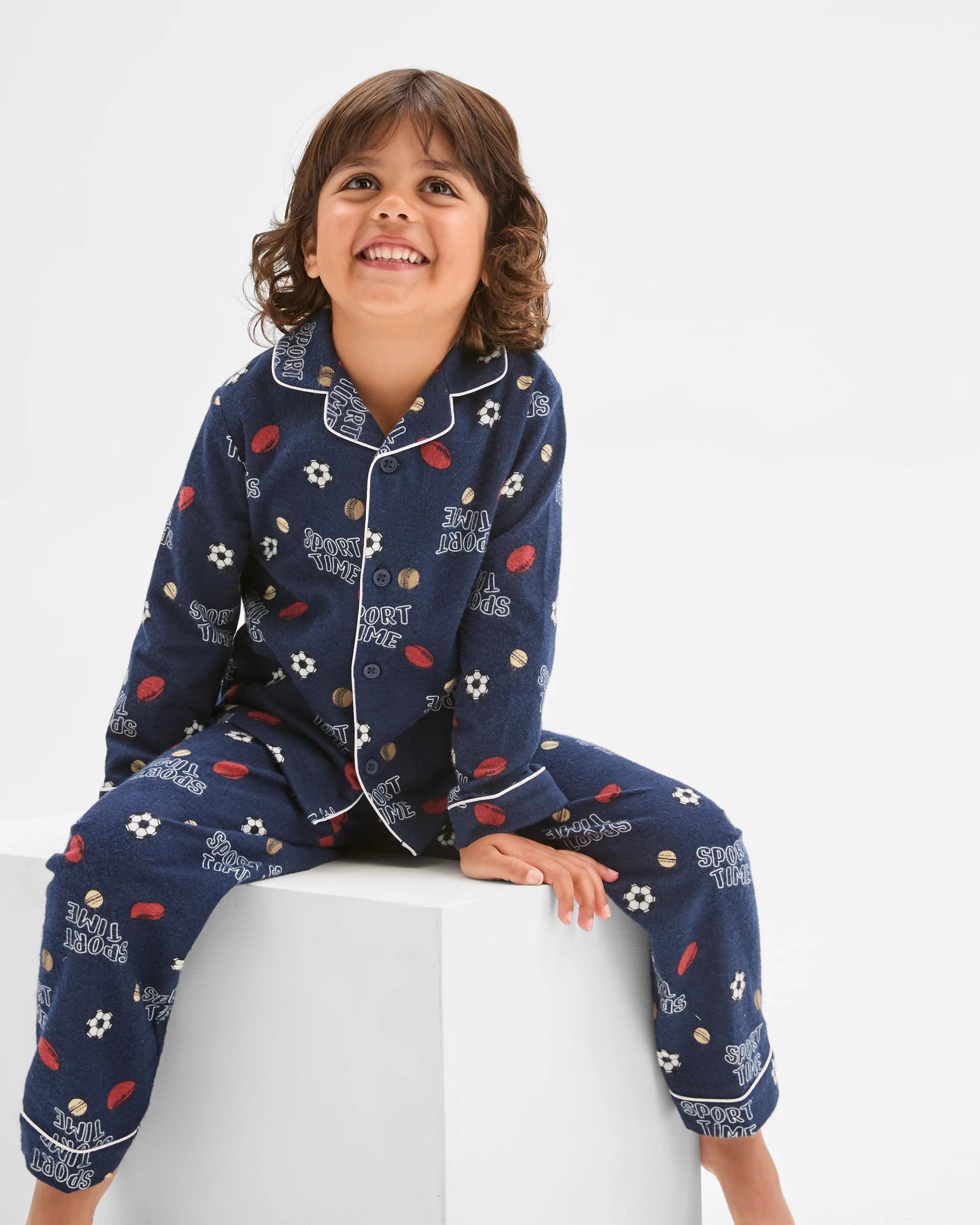 2 Target Kids Australian Cotton Younger Boys Flannelette Pyjama Set SPORTS, 2 of 7
