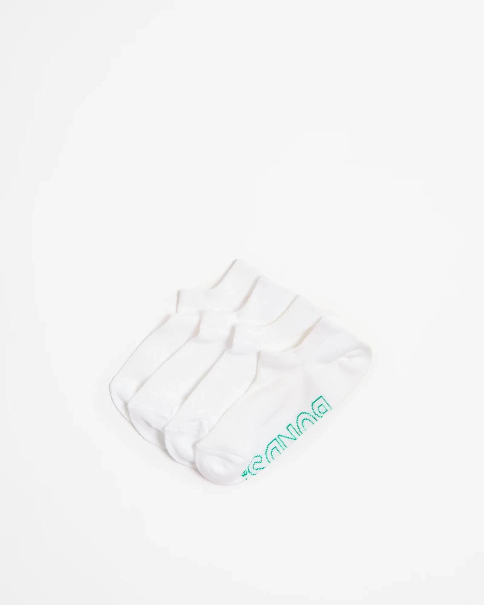 1 Women's Logo Lightweight No Show Socks 4 Pack - Bonds WHITE, 1 of 3