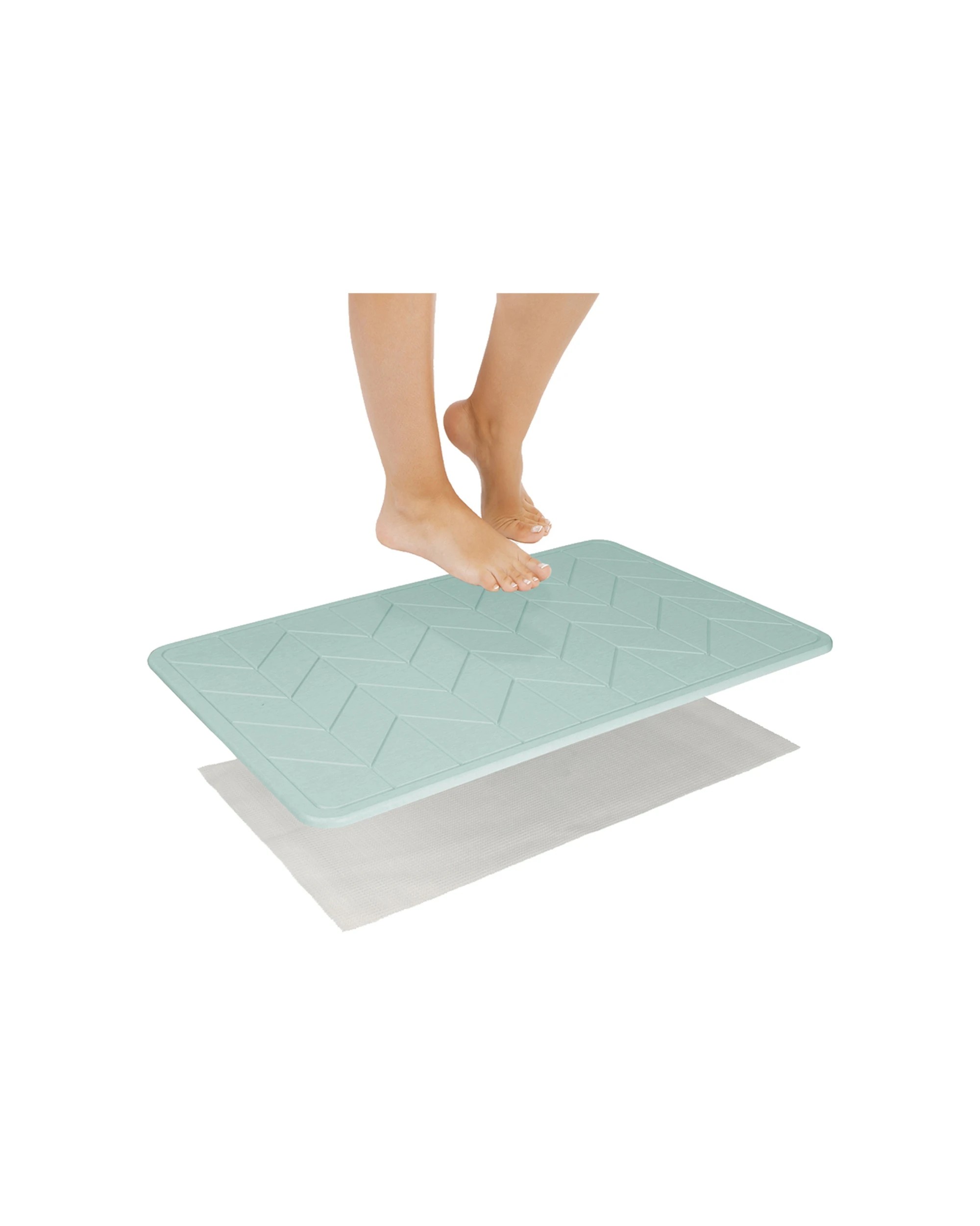 5 Algodon 60x39cm Marine Bath Stone Mat Water Absorbing Bathroom Mat
 - Blue, 5 of 5