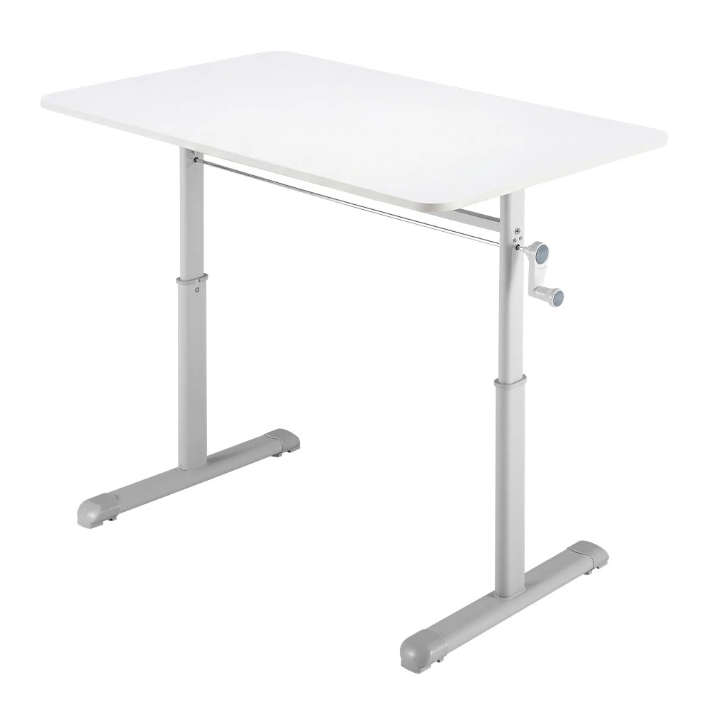 1 PlayPals Kids Desk Hand Crank Adjustable Standing Table 100x60cm - White, 1 of 3