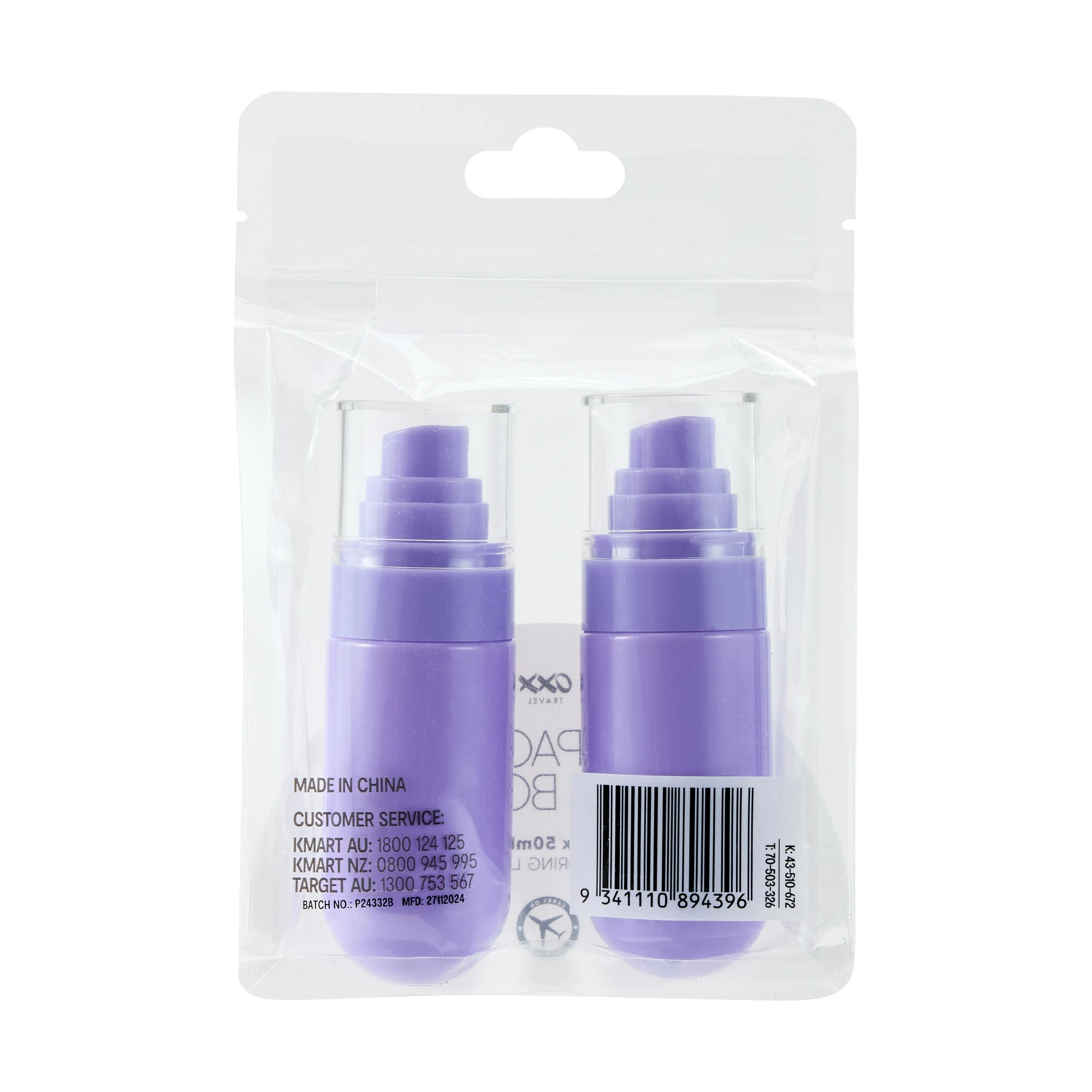 4 OXX Travel 2 Pack Spray Bottle - Purple, 4 of 4
