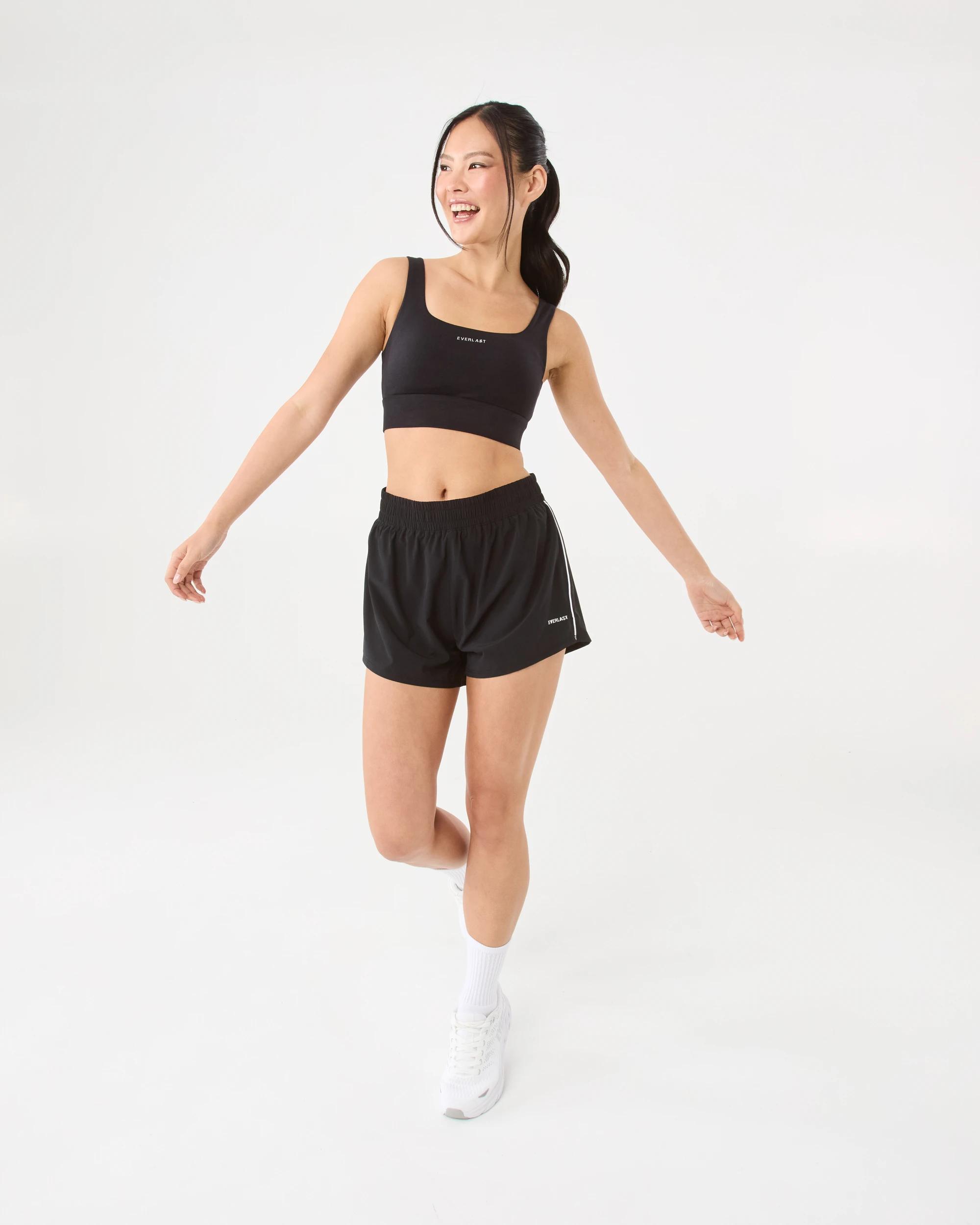 2 Everlast Womens Running Shorts Black, 2 of 8