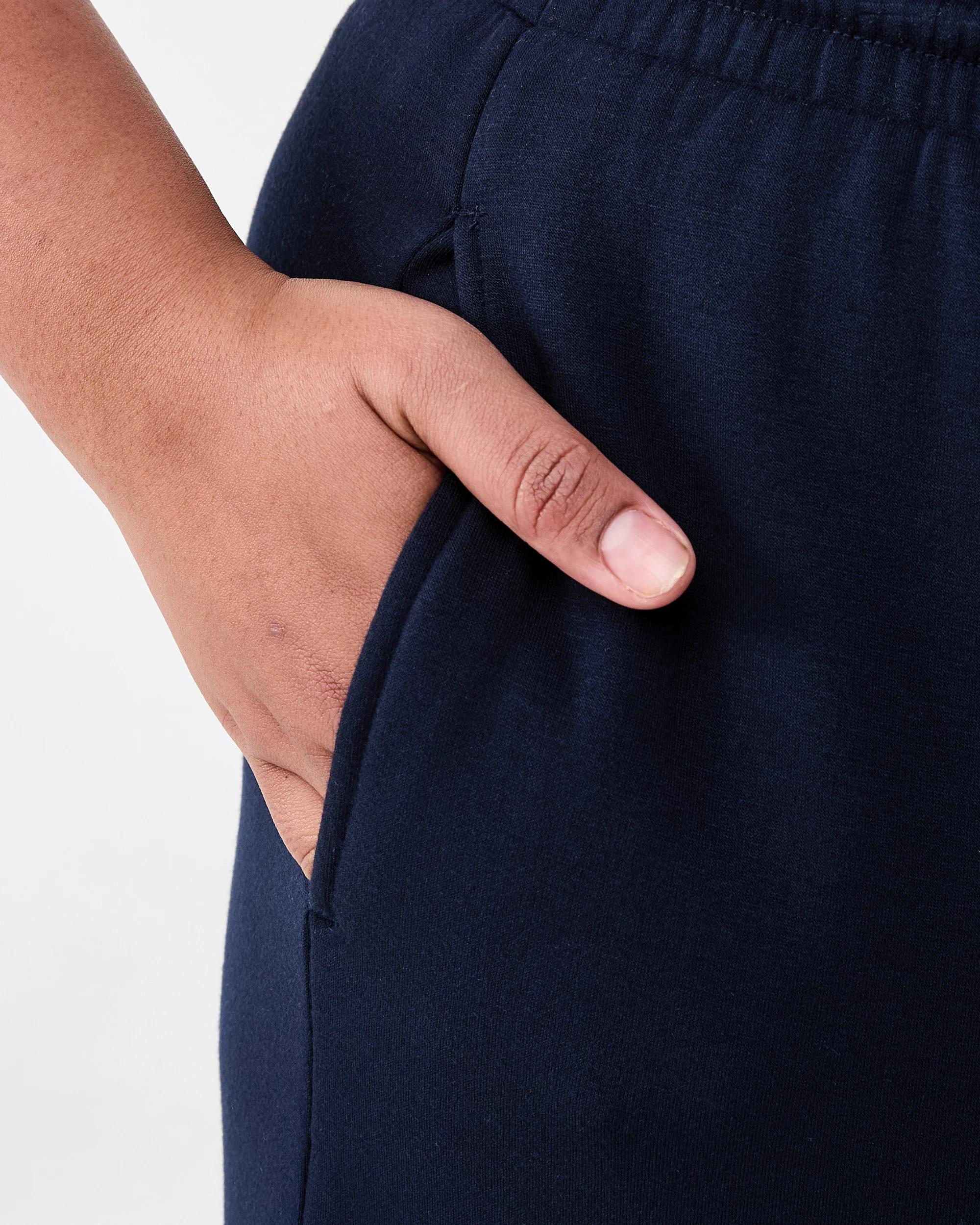 4 Curve Soft Touch Wide Leg Trackpants Navy Blaze, 4 of 5