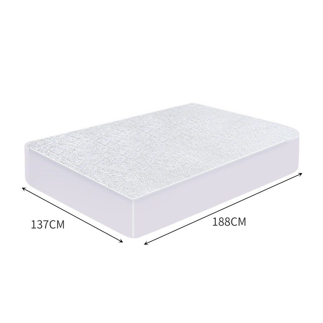 3 Dreamz Terry Cotton Fyllt Fitted Waterproof Mattress Protector - Double Bed, 3 of 8