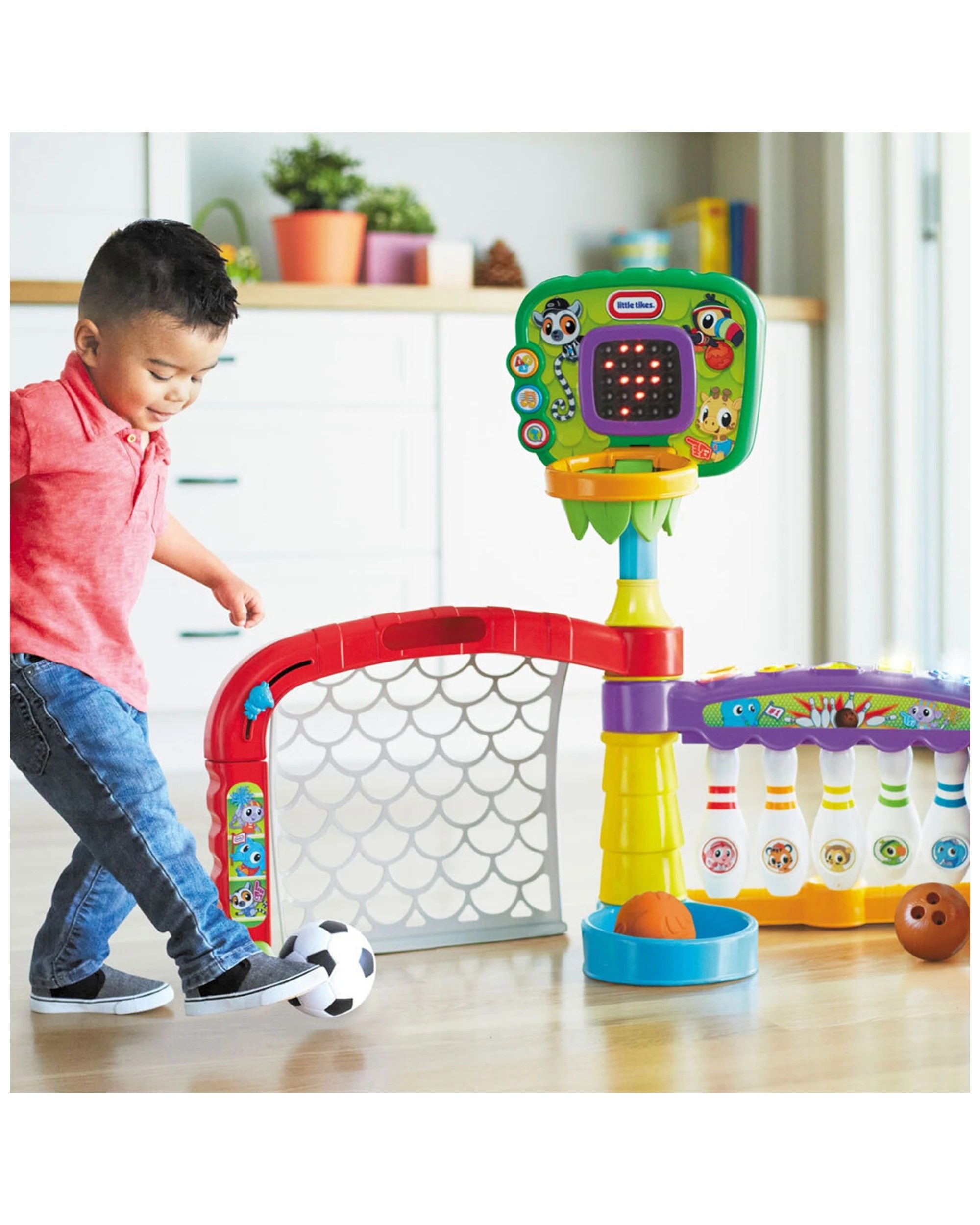 5 Little Tikes 3-in-1 Sports Zone Basketball Bowling Soccer Toddler Toy - Ages 1-3 - Multi, 5 of 9