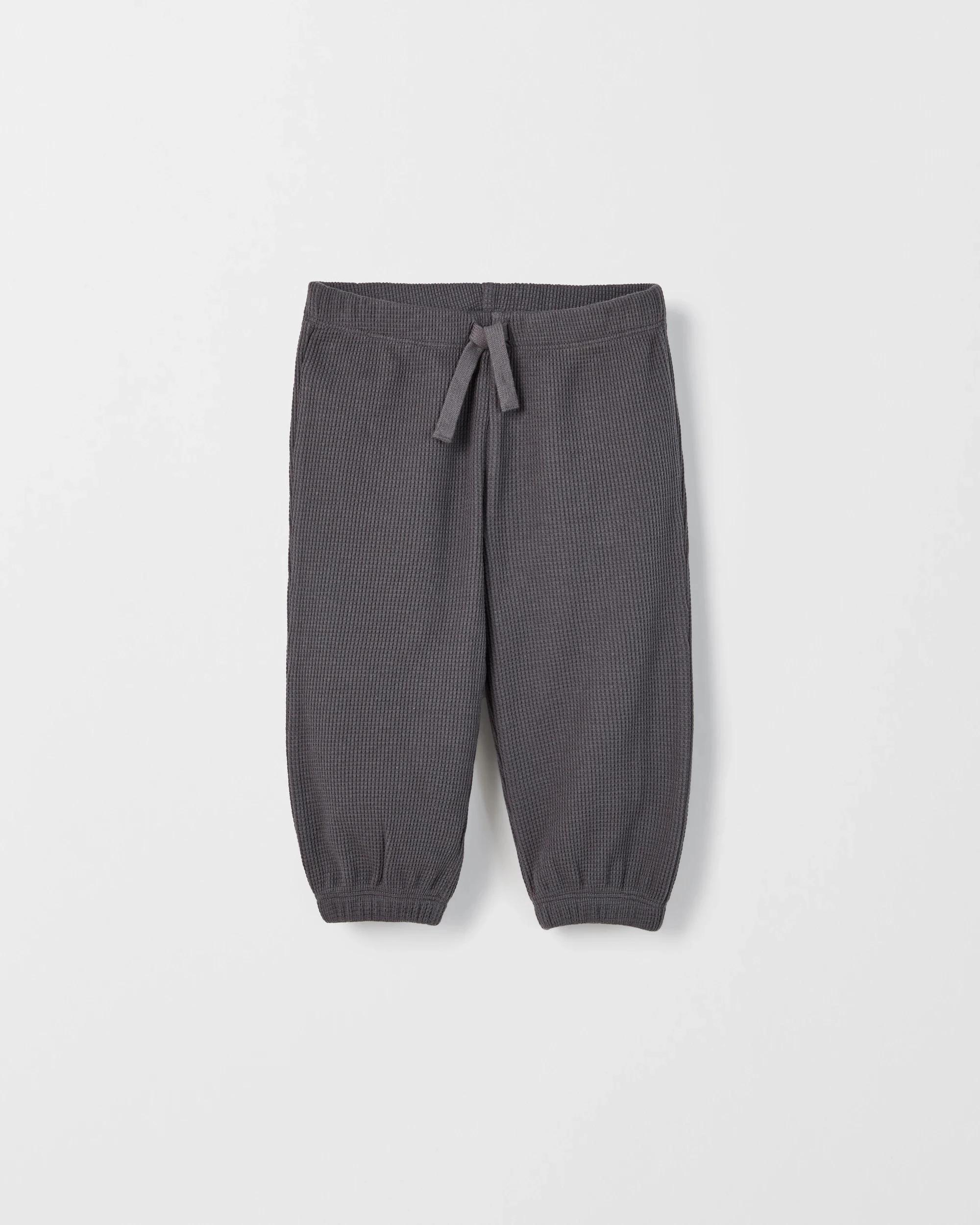 2 Target Baby Baby Organic Cotton 2 Pack Waffle Pants CHARCOAL/KHAKI, 2 of 4