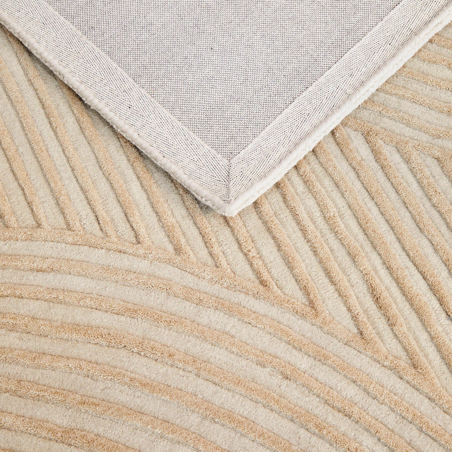 7 Common Ground Rugs Lumina Archie 225x155cm - Medium Hand Tufted Wool Floor Rug - Oatmeal - Beige, 7 of 8