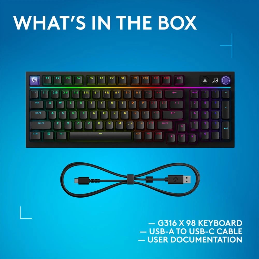 7 Logitech G316 X Mechanical Gaming Keyboard Black, 7 of 9