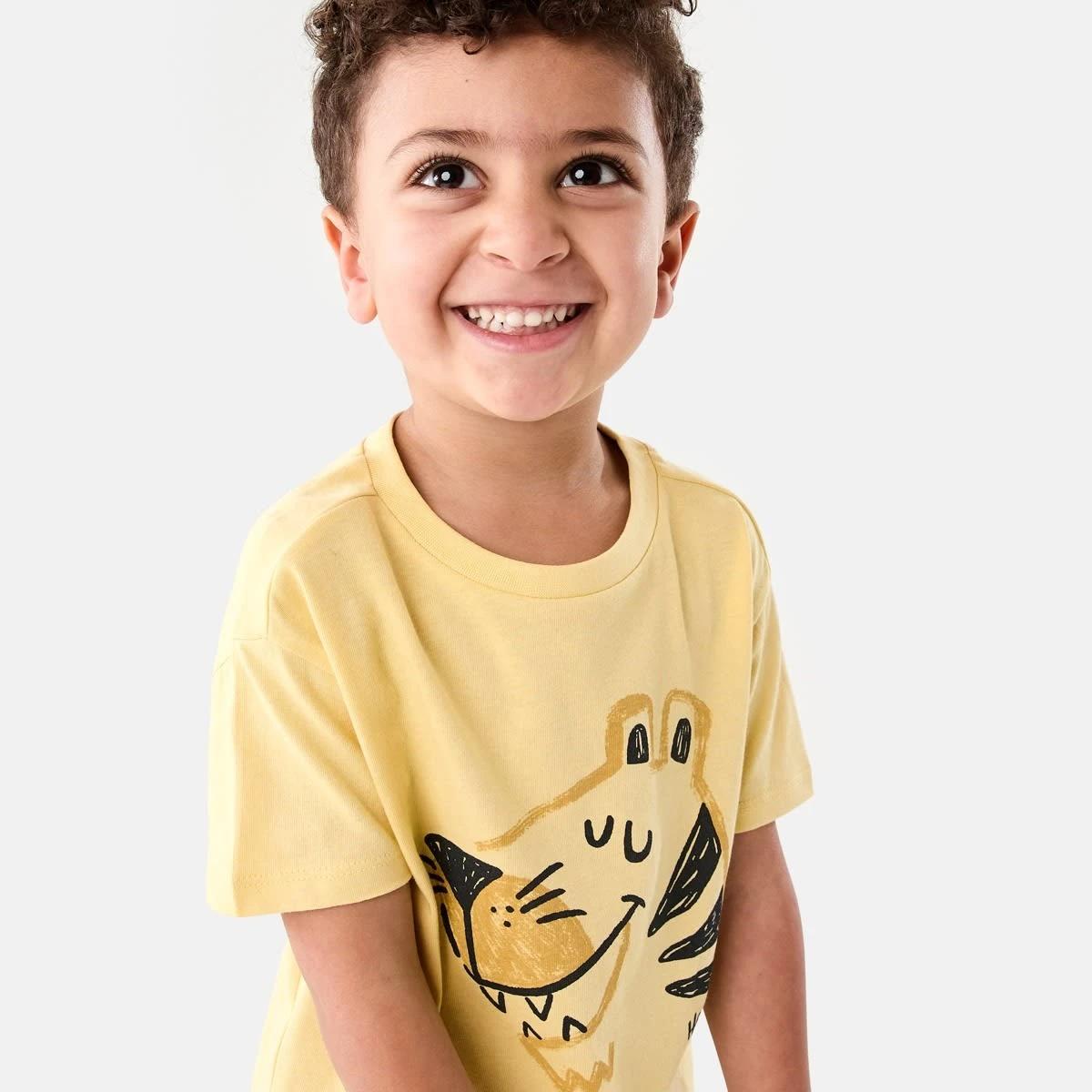 3 Chest Print T-shirt WILD ONES TIGER WASHED YELLOW, 3 of 6