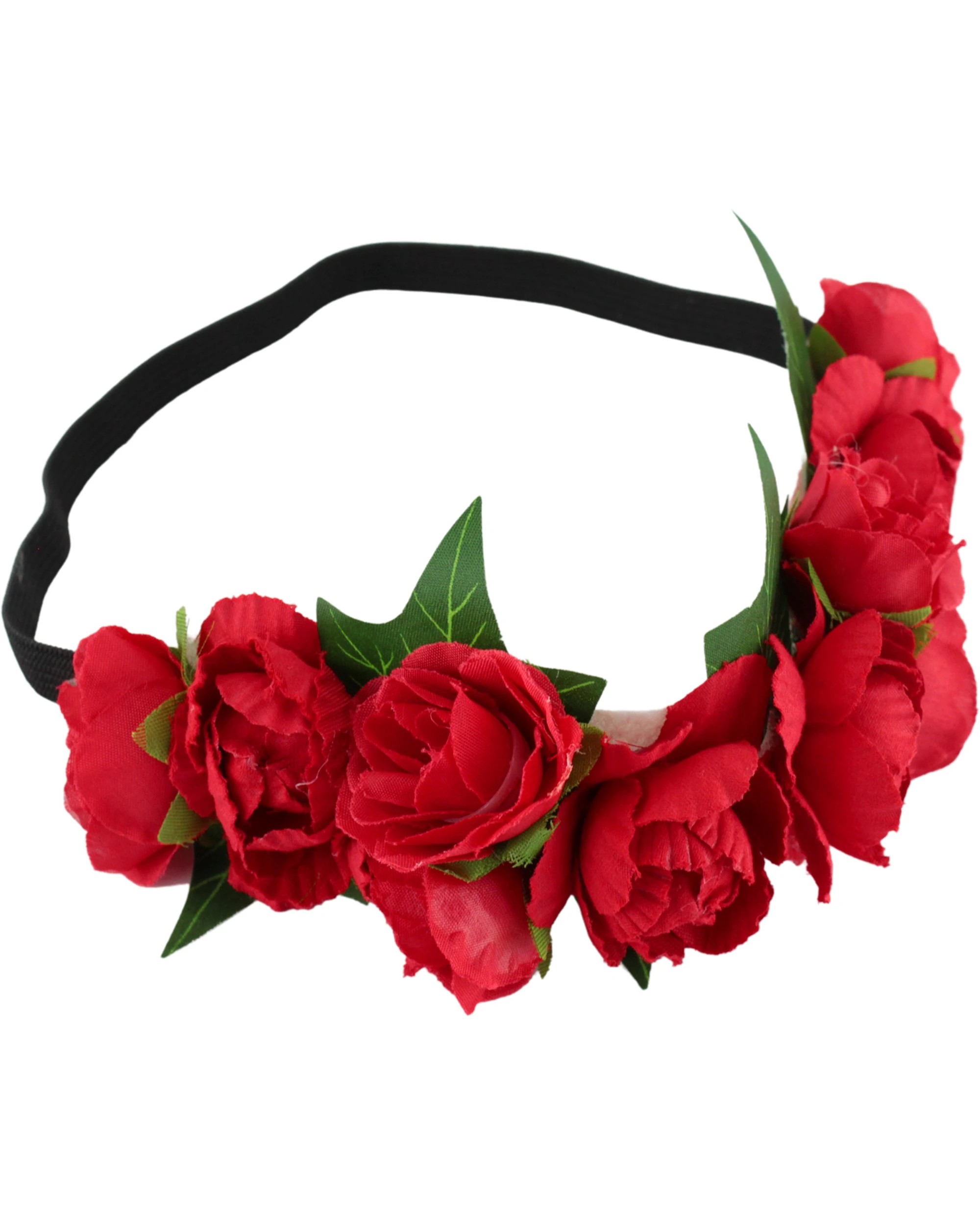 1 Partyrama Rose Elastic Headband - Red, 1 of 1