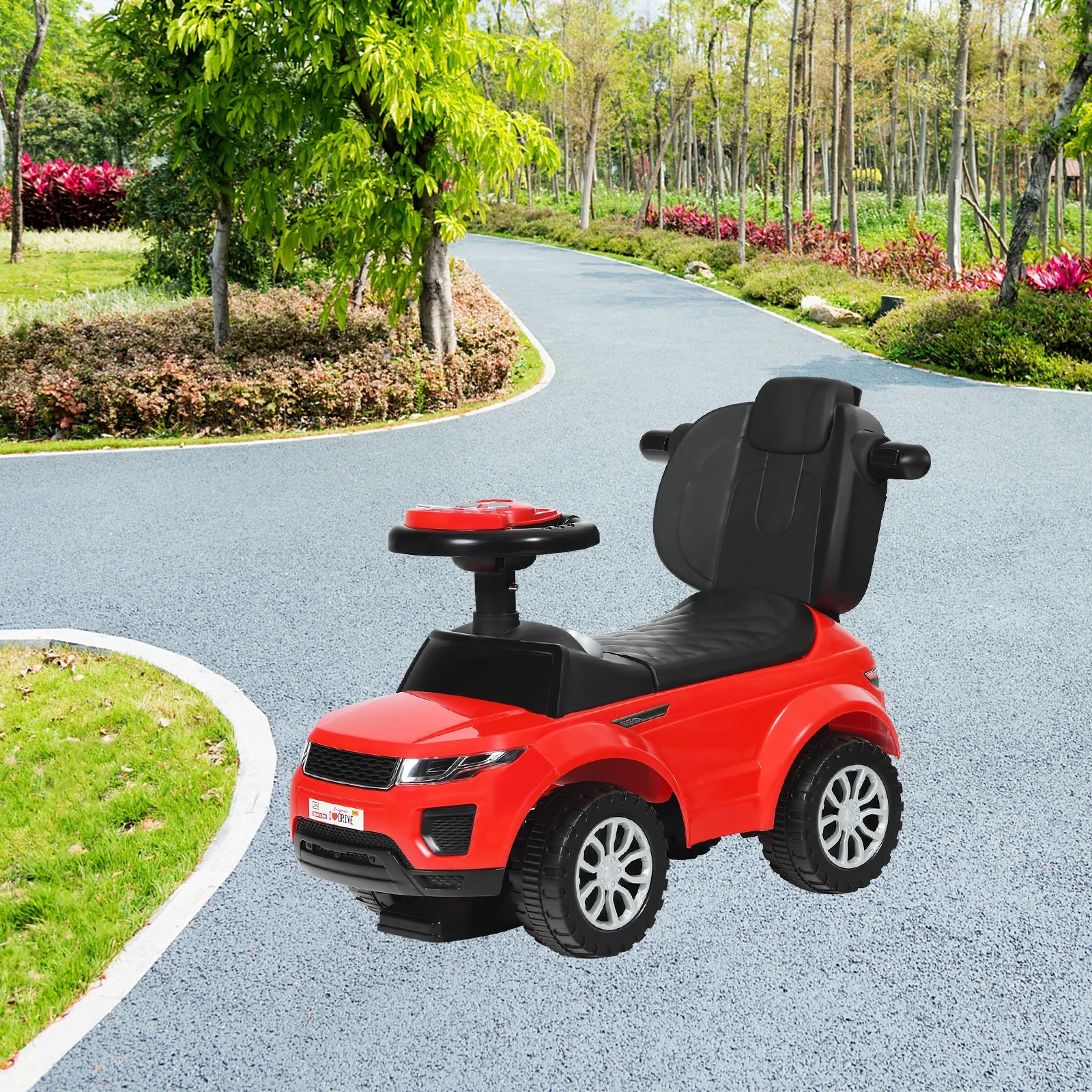 5 Costway Kids Ride On Push Car Sliding Car Toy - Red, 5 of 5