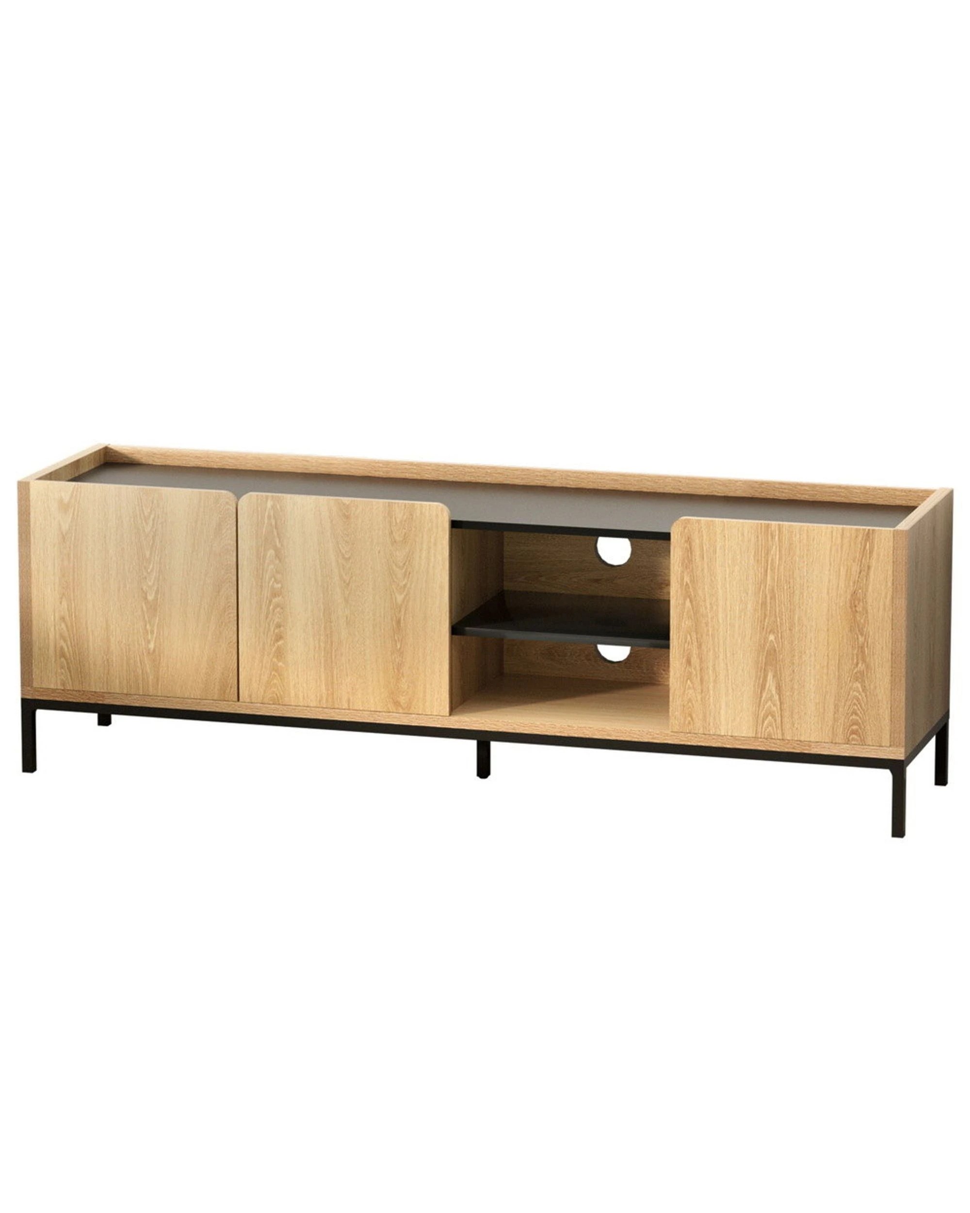1 Artiss TV Unit Entertainment Unit Storage Cabinet Shelf 160cm - Natural, 1 of 8