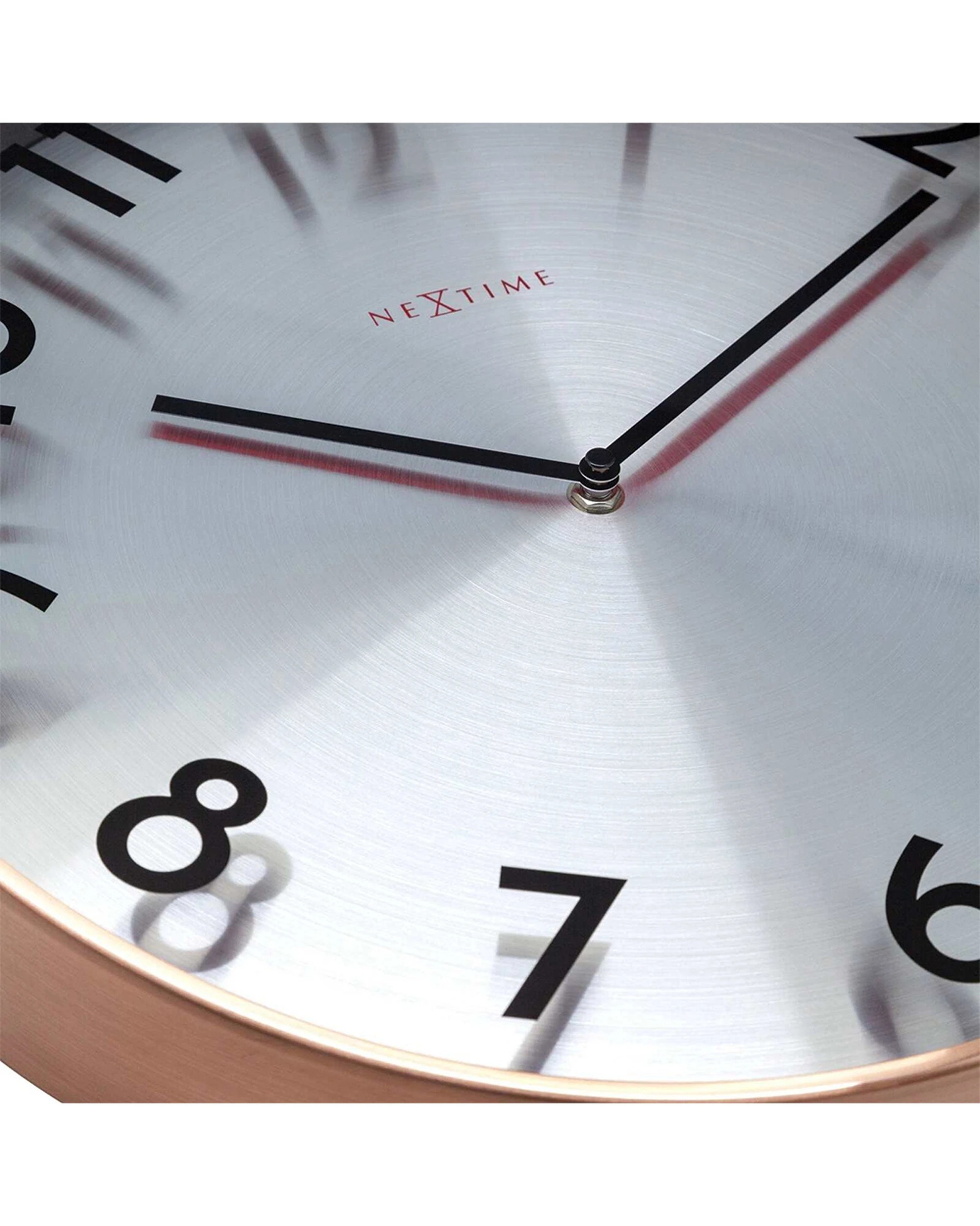 4 NeXtime Reflection Wall Clock Silent Sweep Metal Case 40cm - Metallic, 4 of 5