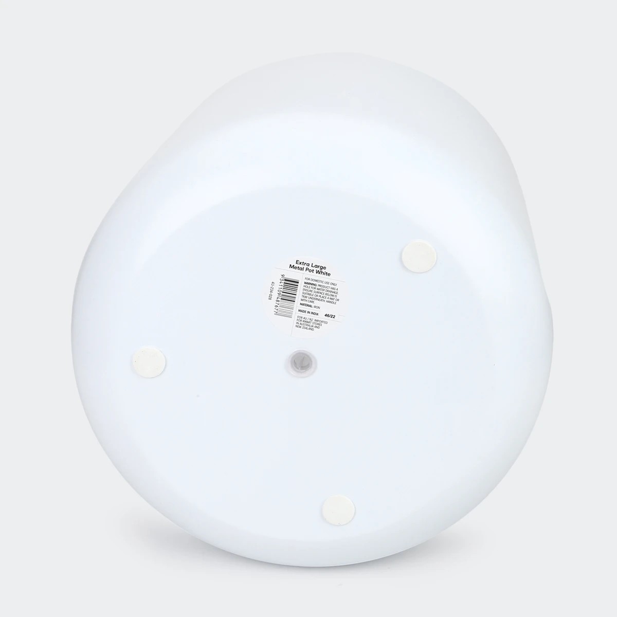 6 Extra Large Metal Pot White, 6 of 6